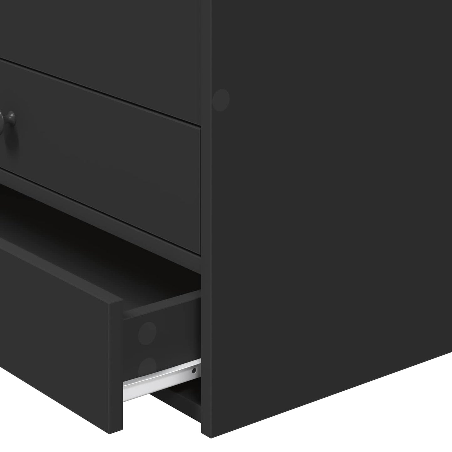 vidaXL Καναπές Κρεβάτι με συρτάρι Μαύρο 75 x 190 cm Επεξεργασμένο ξύλο
