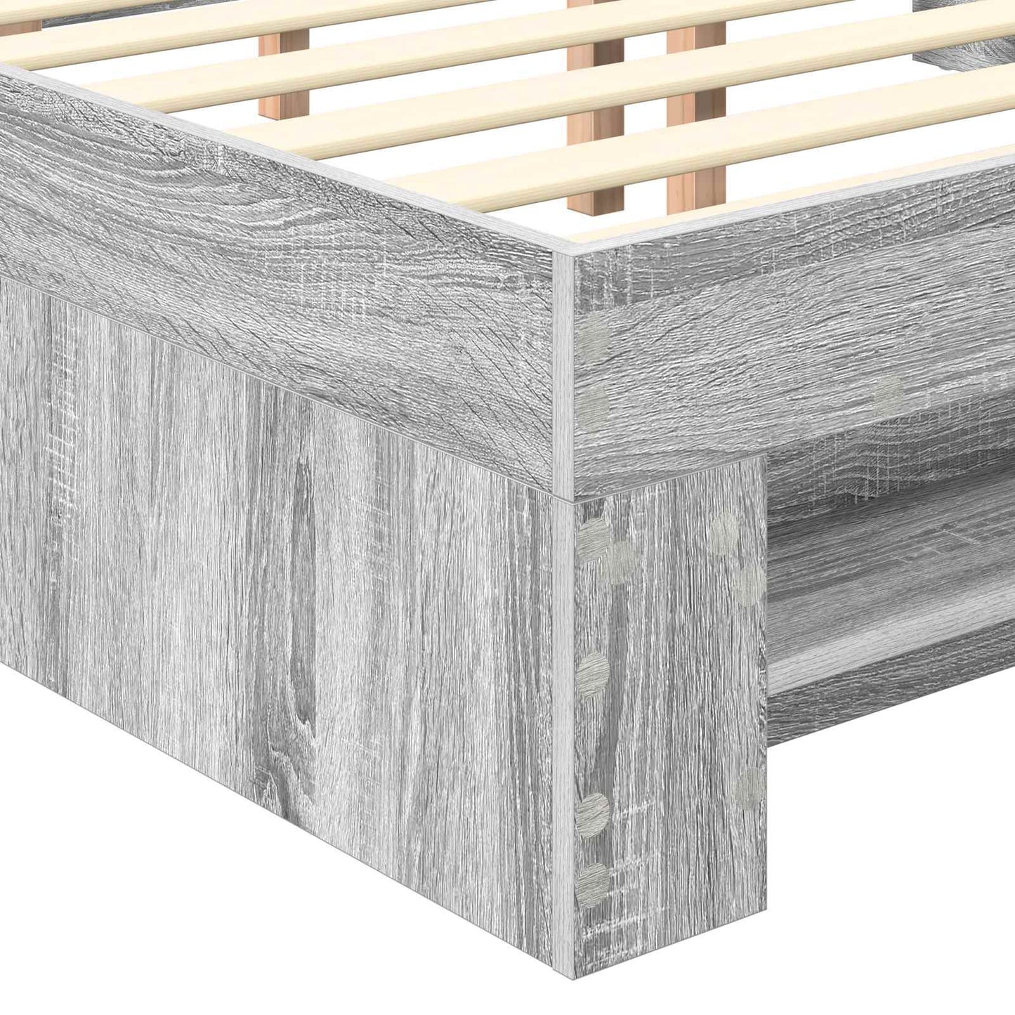 vidaXL Σκελετός Κρεβατιού με κεφαλάρι Γκρίζο Σονομα 120 x 200 cm