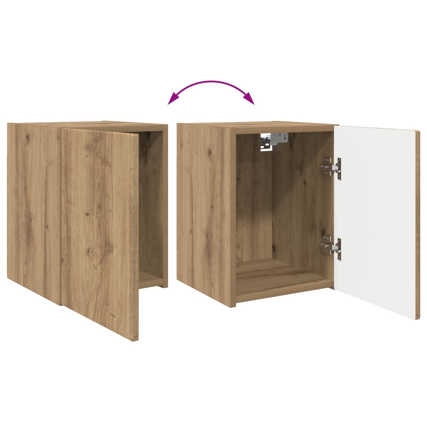 vidaXL Σετ επίπλου τηλεόρασης 4 τμχ. Artisan Oak Επεξεργασμένο Ξύλο