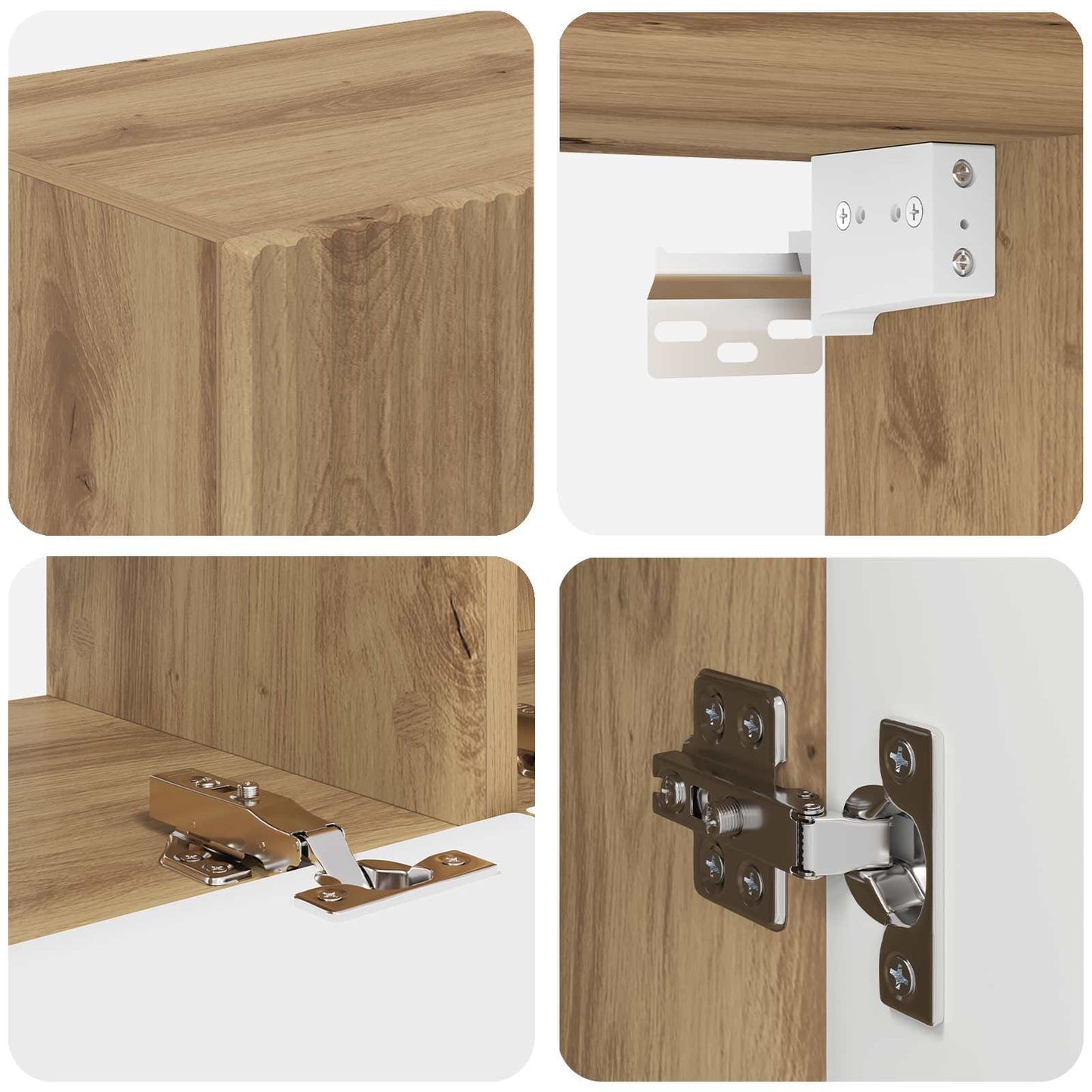 vidaXL Σετ επίπλου τηλεόρασης 4 τμχ. Artisan Oak Επεξεργασμένο Ξύλο