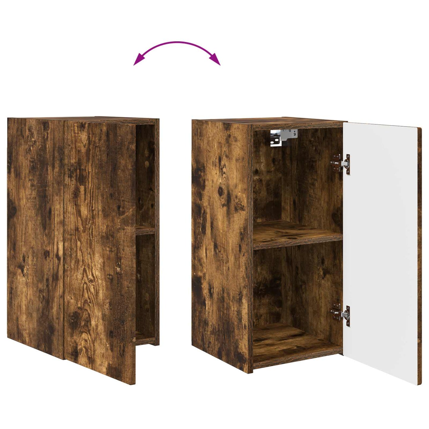 vidaXL 4 pcs Καπνιστό Δρύς