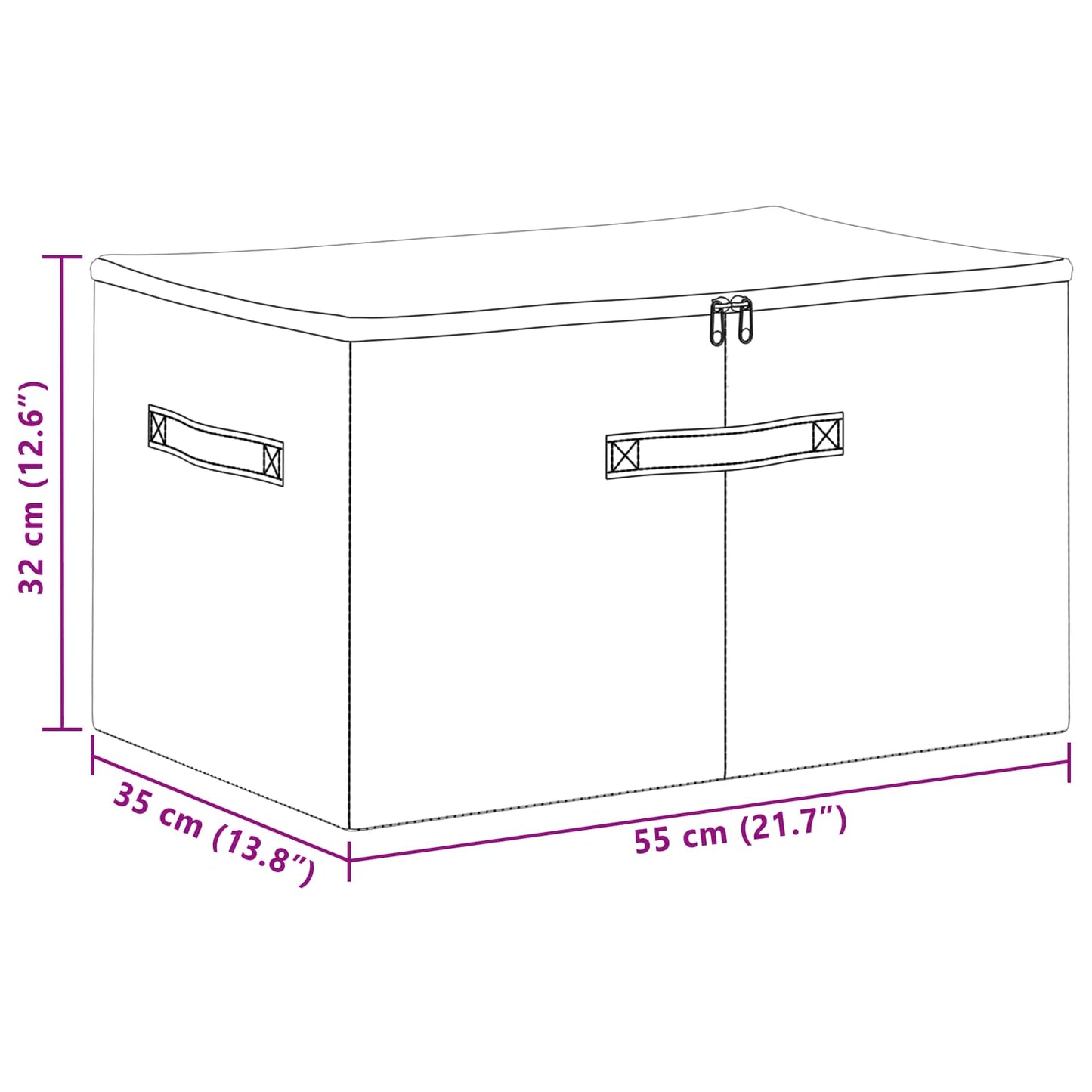vidaXL Κουτί αποθήκευσης 6 pcs Ανθρακί 55 x 35 x 32 εκ. Ύφασμα
