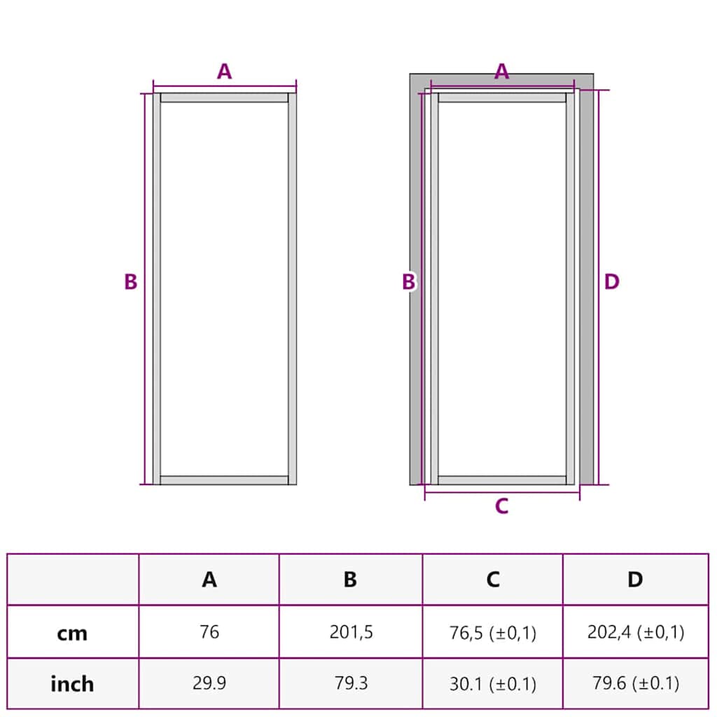 vidaXL Πόρτα Σπιτιού 76 x 201,5 x 3,5 εκ