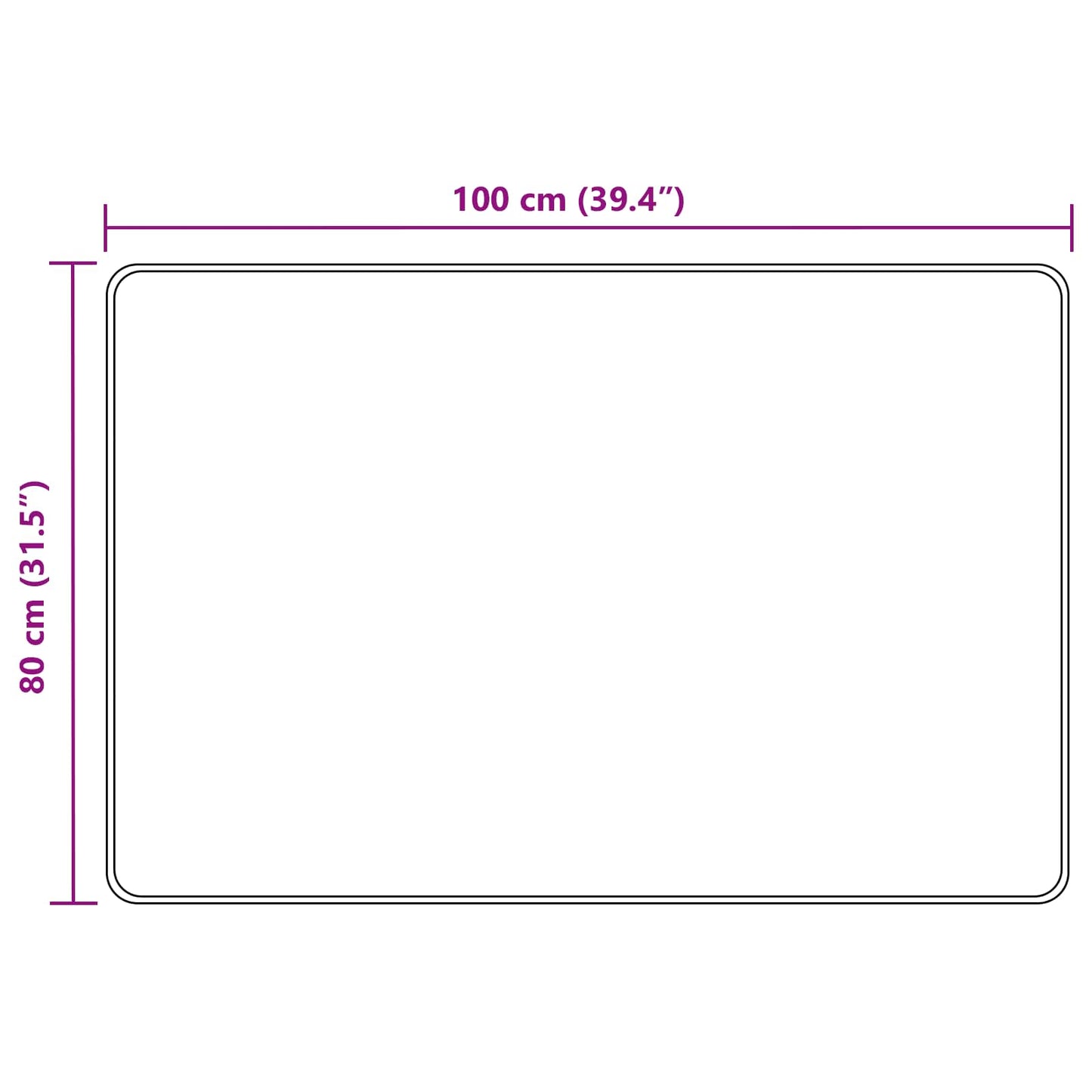 vidaXL Χαλί Runner MARSA Άμμος 80 x 100 cm Πολυέστερ και PVC