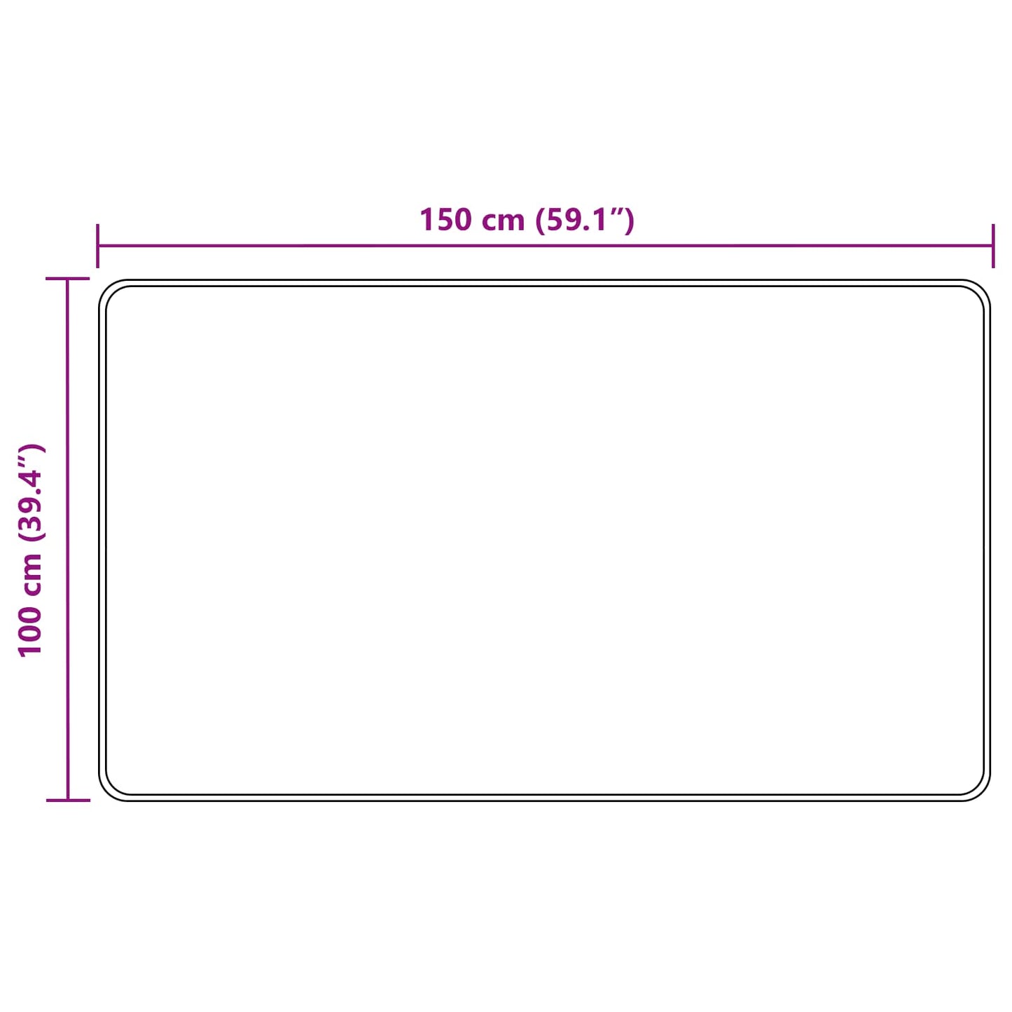 vidaXL Χαλί Runner MARSA Δασώδες Πράσινο 100 x 150 cm