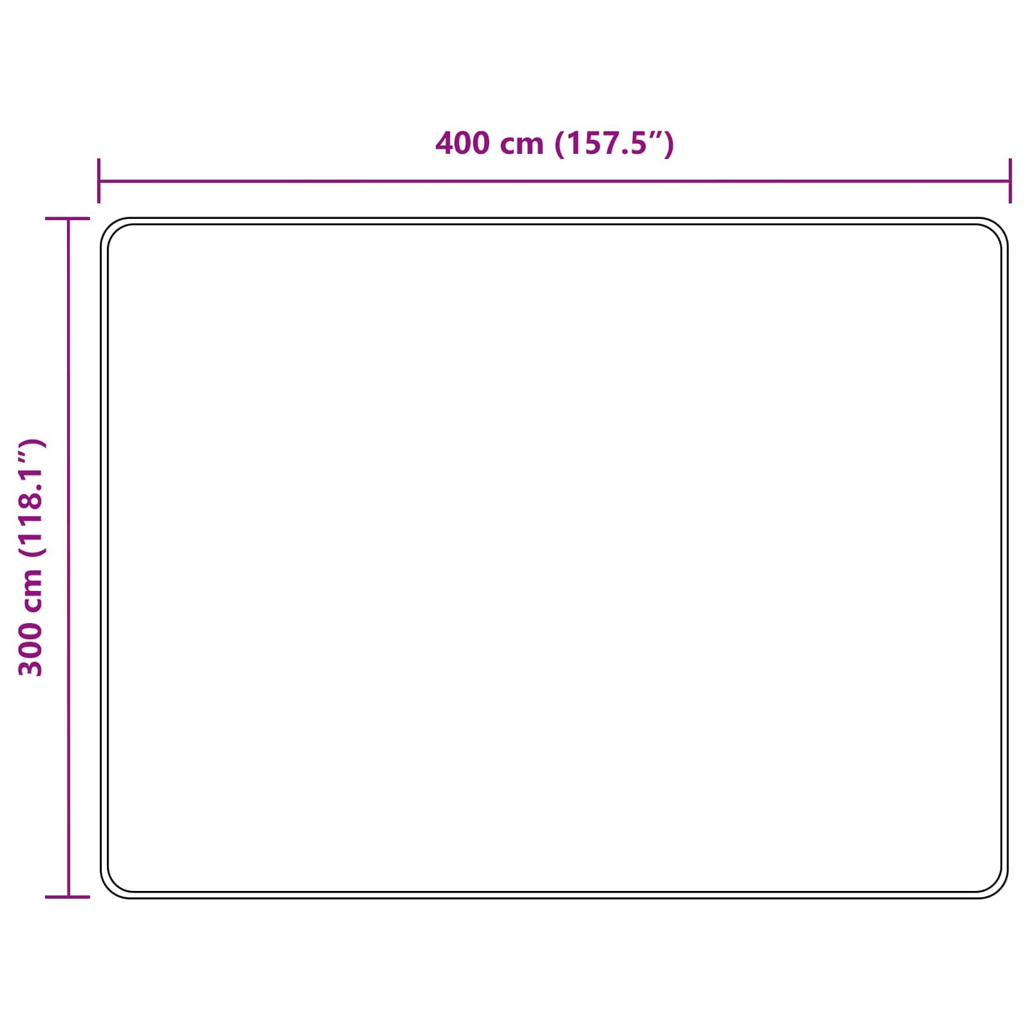 vidaXL Χαλί Runner MARSA Δασώδες Πράσινο 300 x 400 cm