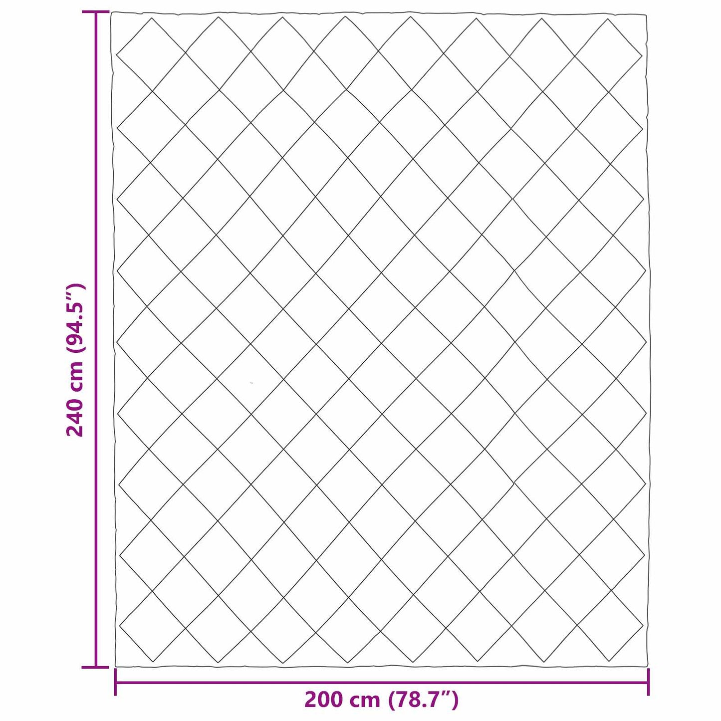 vidaXL Καλοκαιρινό Παπλωματοθήκη Μαύρο 240 x 200 cm Μικροΐνες