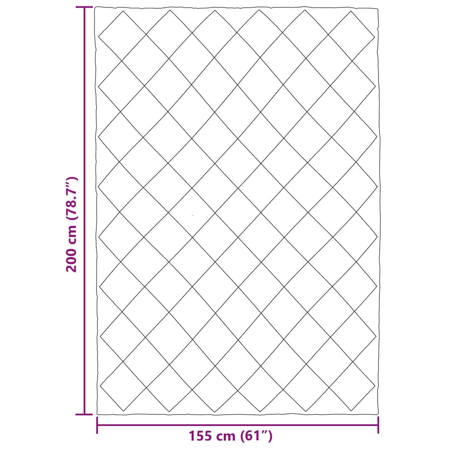 vidaXL Χειμερινό Παπλωματοθήκη 155 x 220 cm 450 gsm Πράσινο
