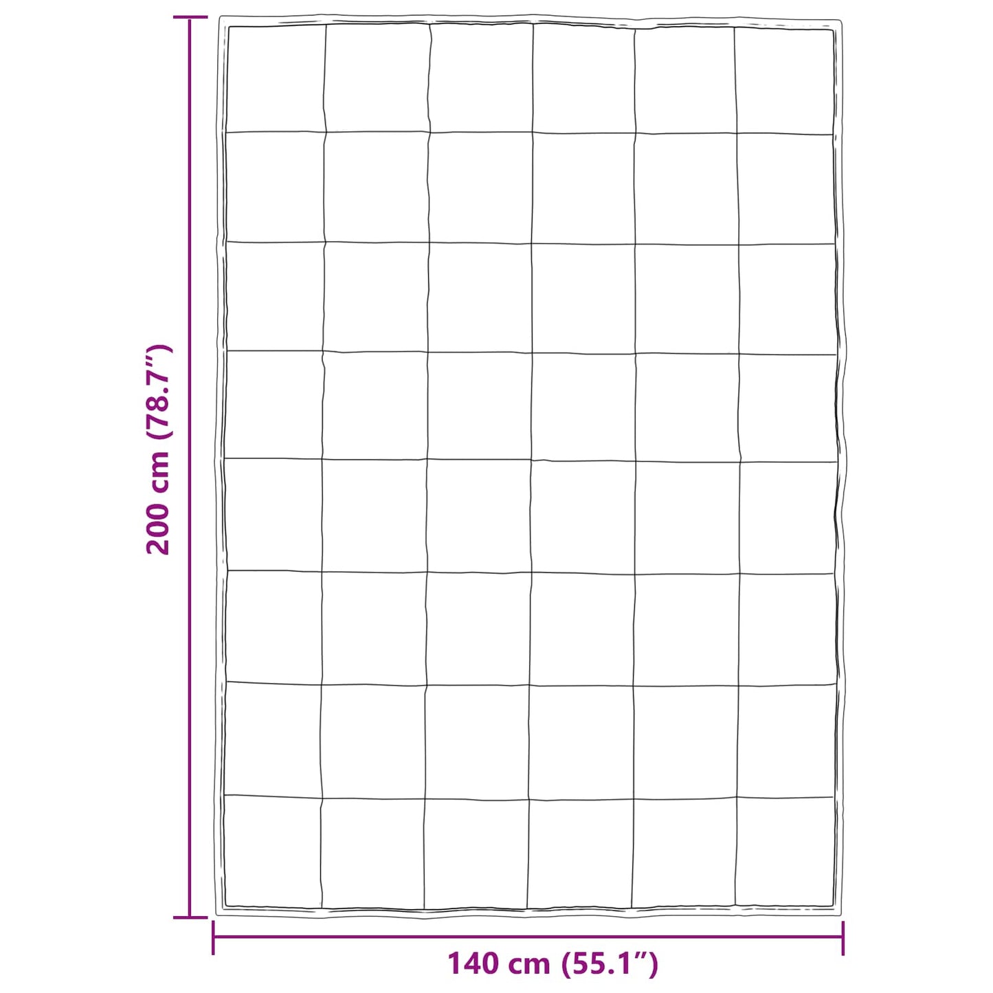 vidaXL Καλοκαιρινό Παπλωματοθήκη Χρυσό 140 x 200 cm