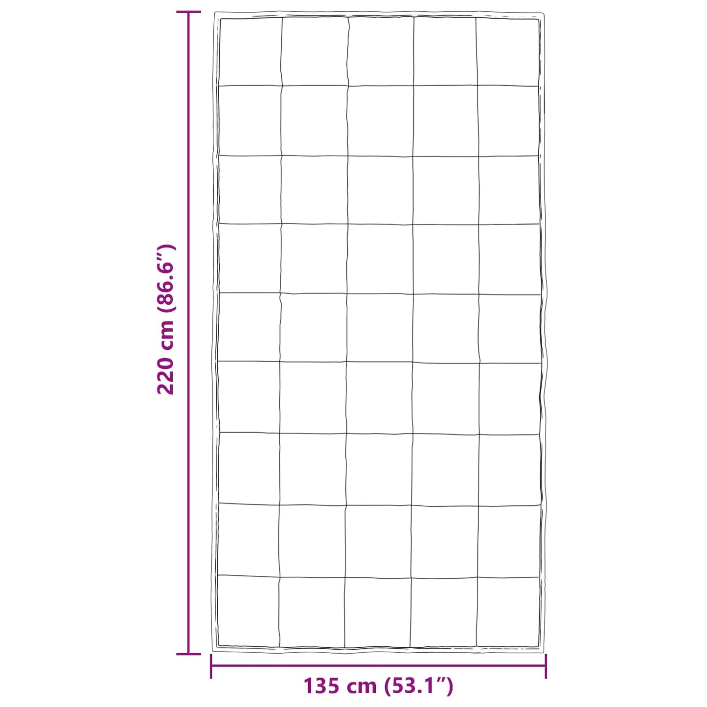 vidaXL Καλοκαιρινό Παπλωματοθήκη Μαύρο 220 x 135 εκ