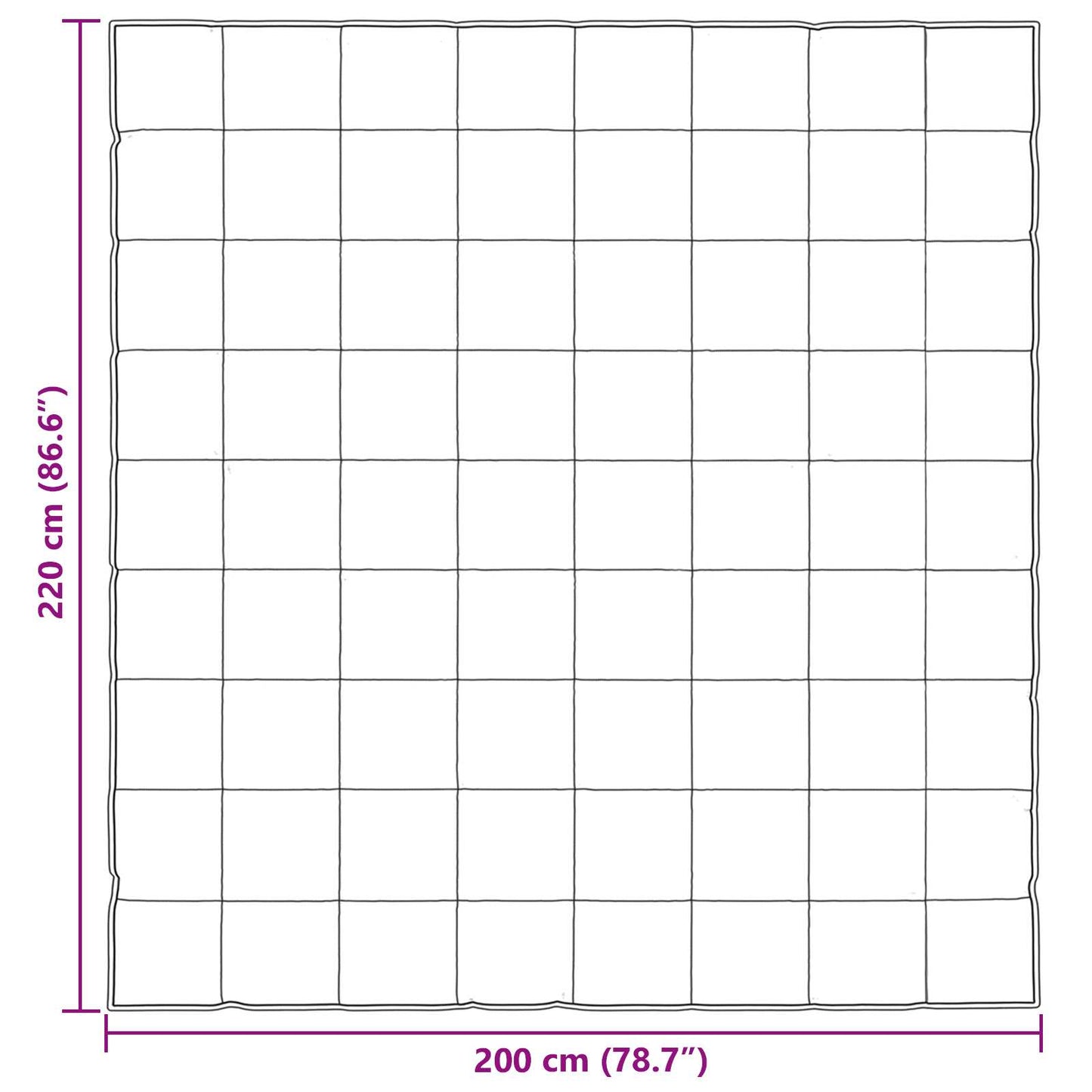 vidaXL Καλοκαιρινό Παπλωματοθήκη Μαύρο 200 x 220 cm