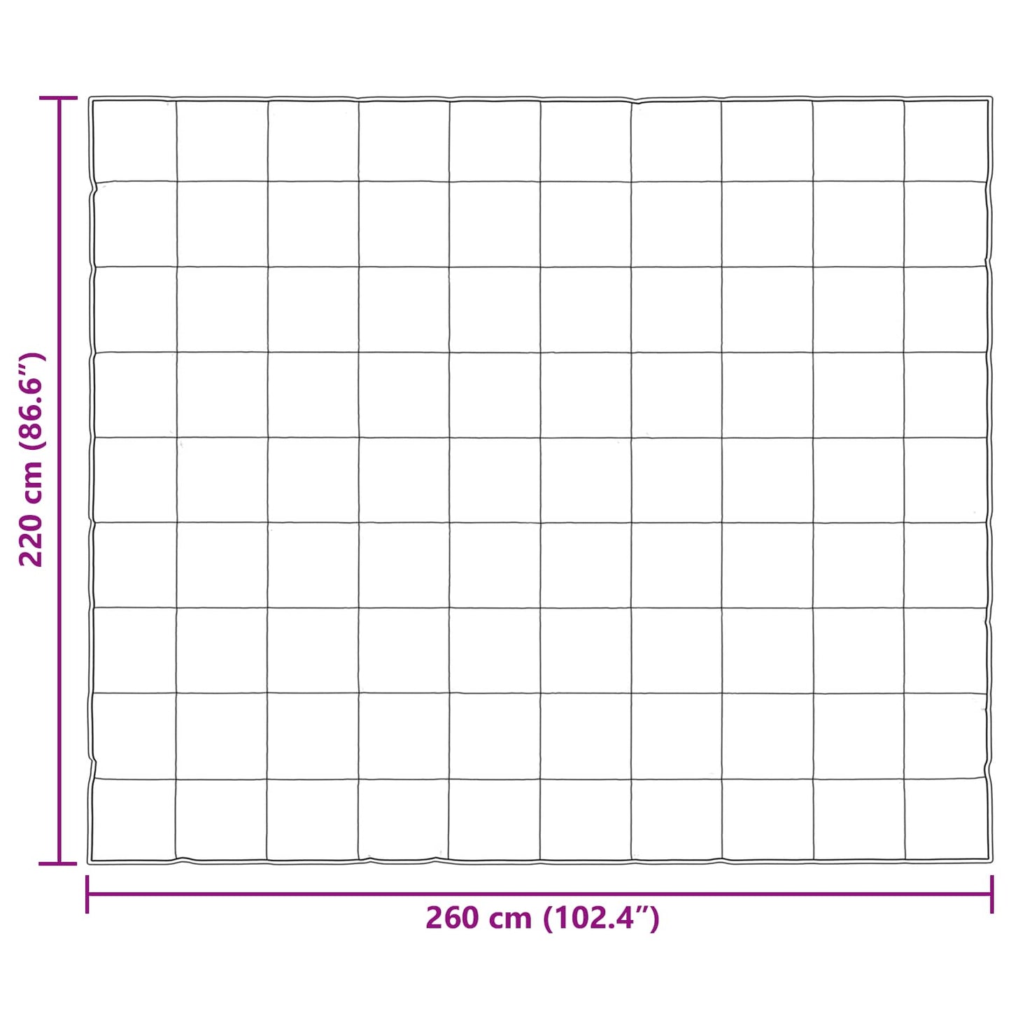 vidaXL Καλοκαιρινό Παπλωματοθήκη Ασημί 220 x 260 cm