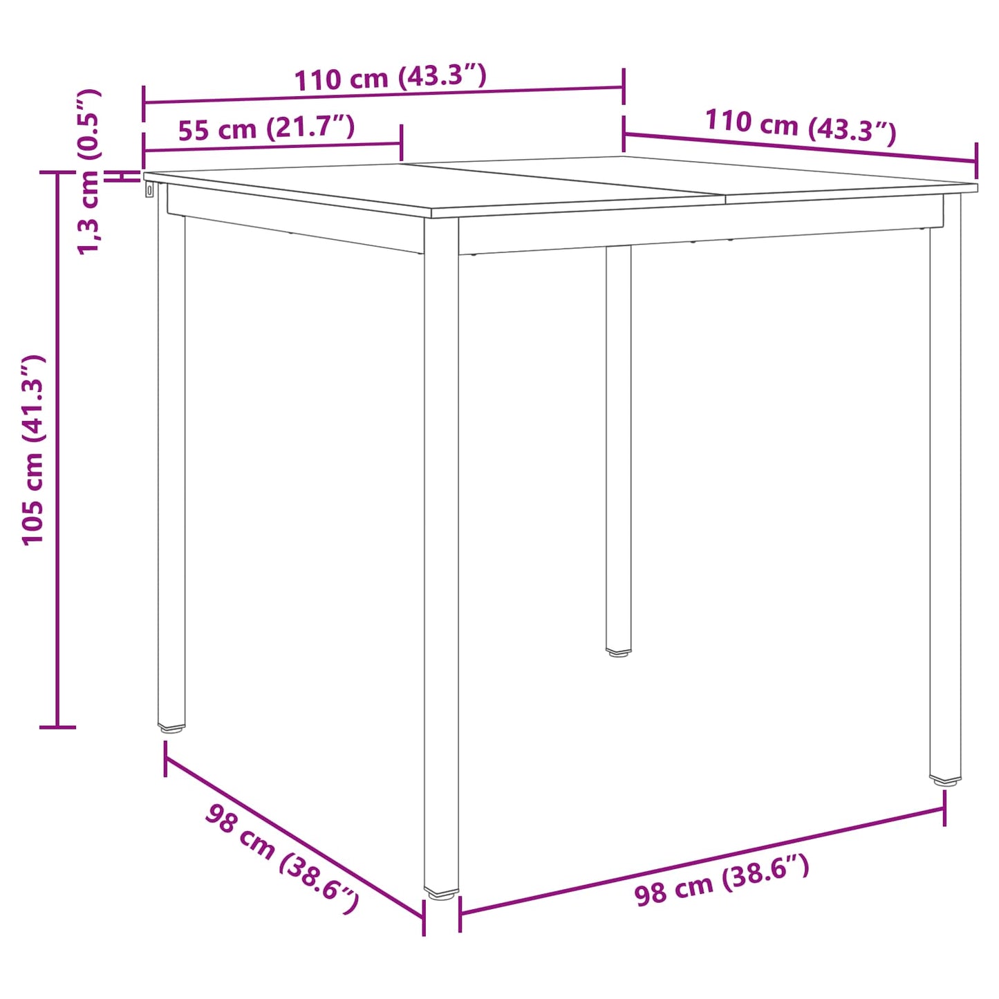 vidaXL Τραπεζαρίες Επεξεργασμένο ξύλο