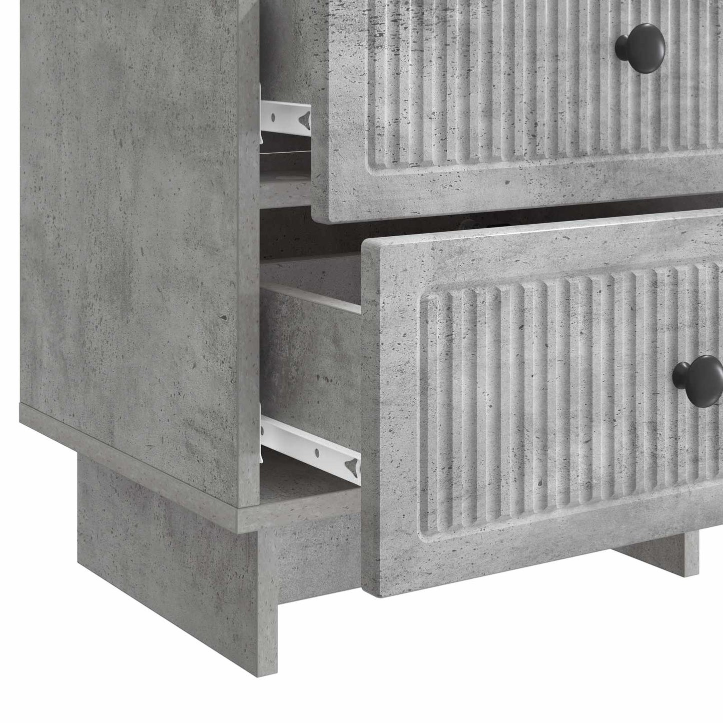 vidaXL Κομοδίνο 2 τμχ. Γκρι Σκυροδέματος 43 x 34,5 x 47,5 εκ
