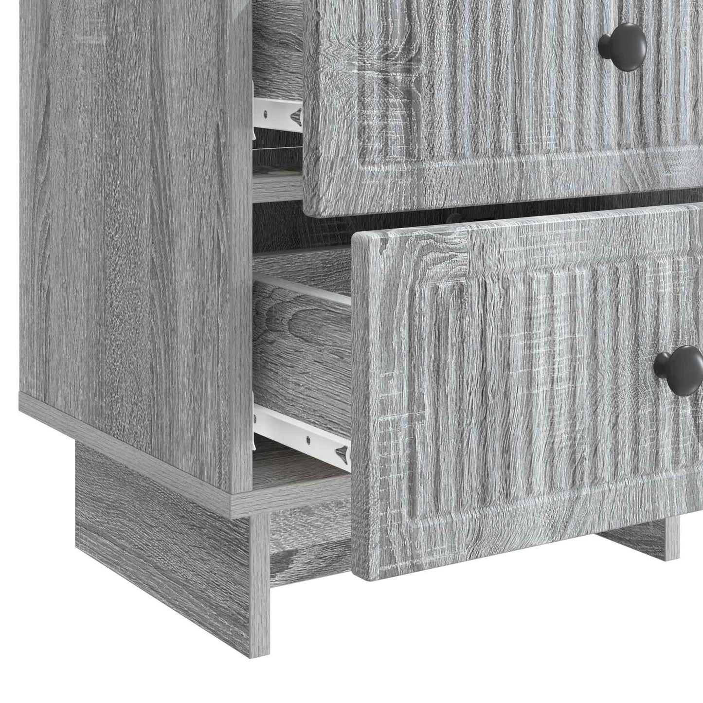 vidaXL Κομοδίνο 2 τμχ. Γκρι Sonoma 43 x 34,5 x 47,5 εκ