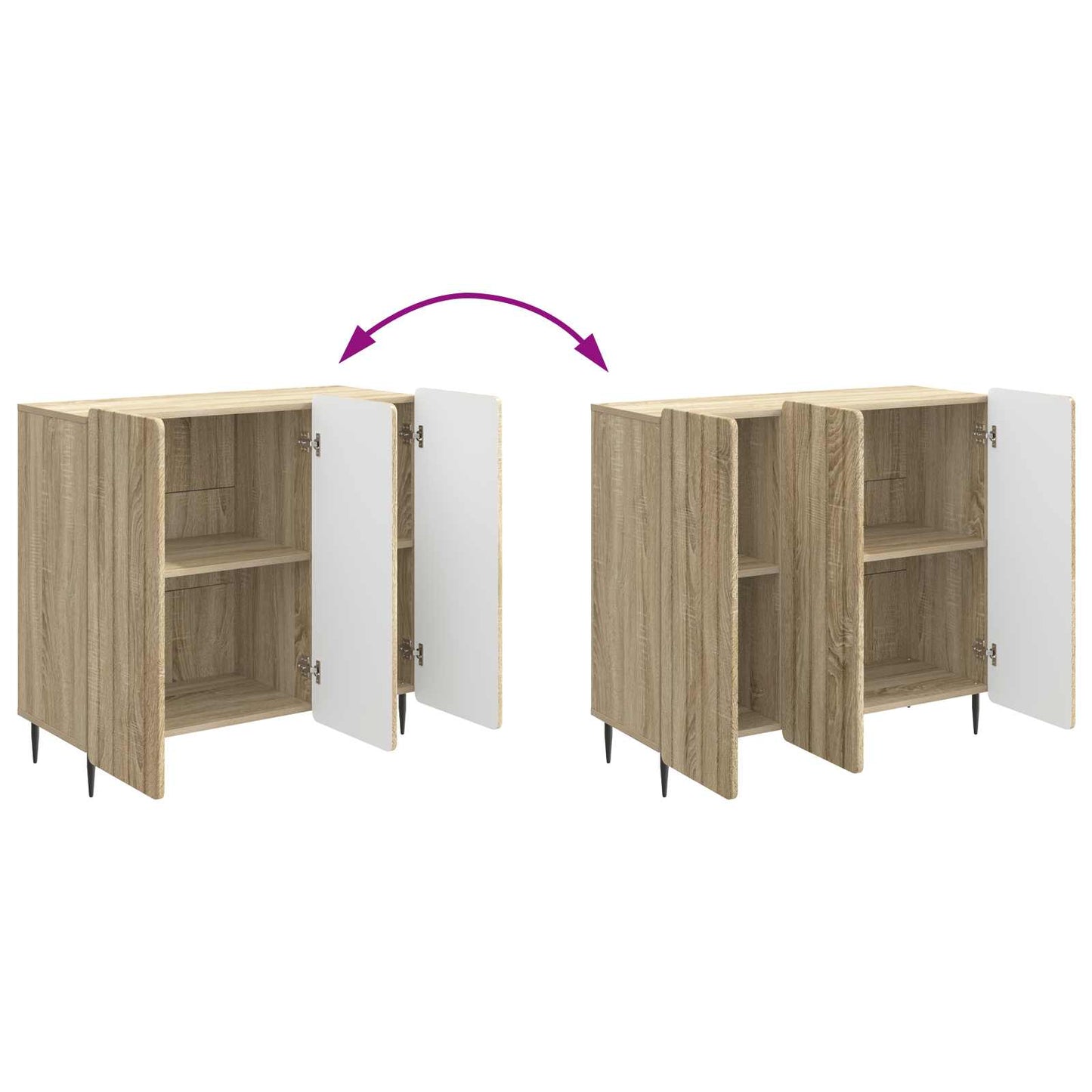 vidaXL Πλαϊνό γραφείο Sonoma Δρυς 89 x 34,5 x 82 εκ.