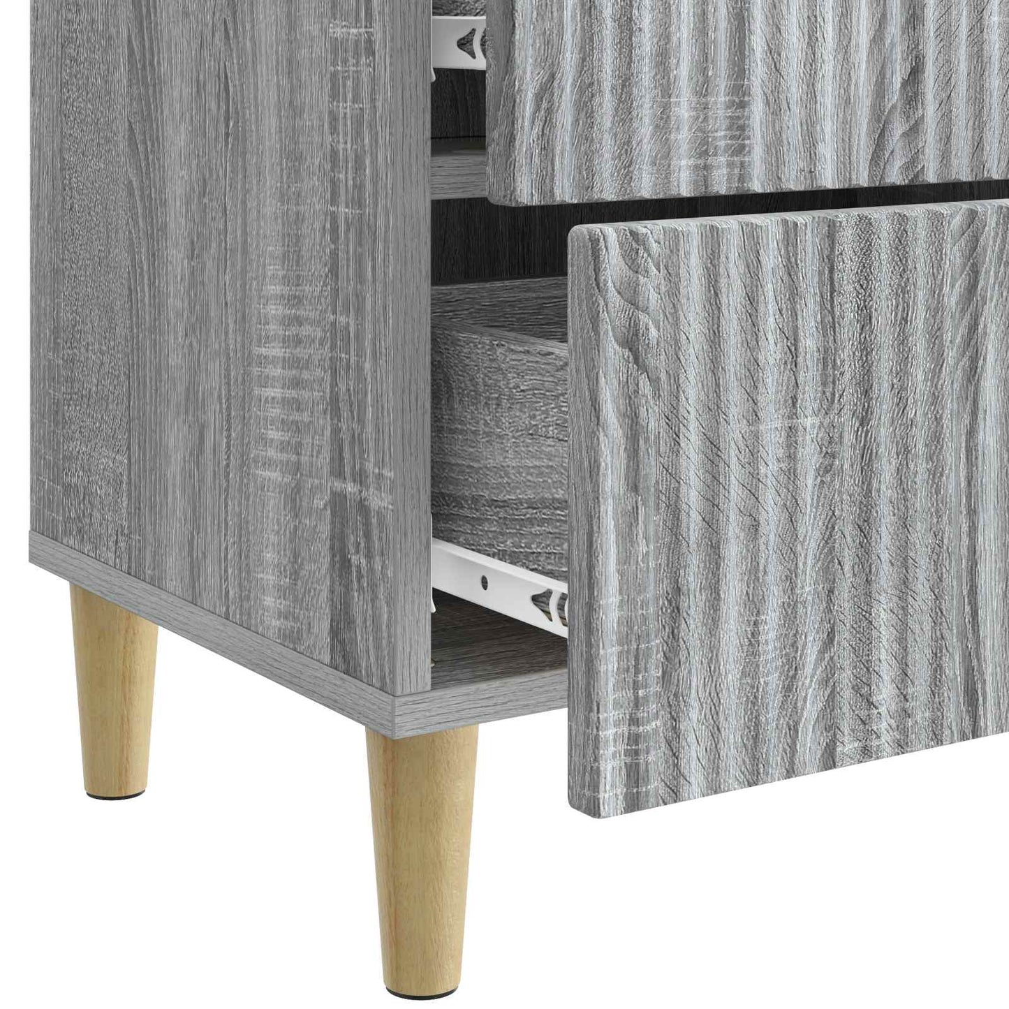 vidaXL Κομοδίνο 2 τμχ. Γκρι Sonoma 43 x 34,5 x 48 εκ