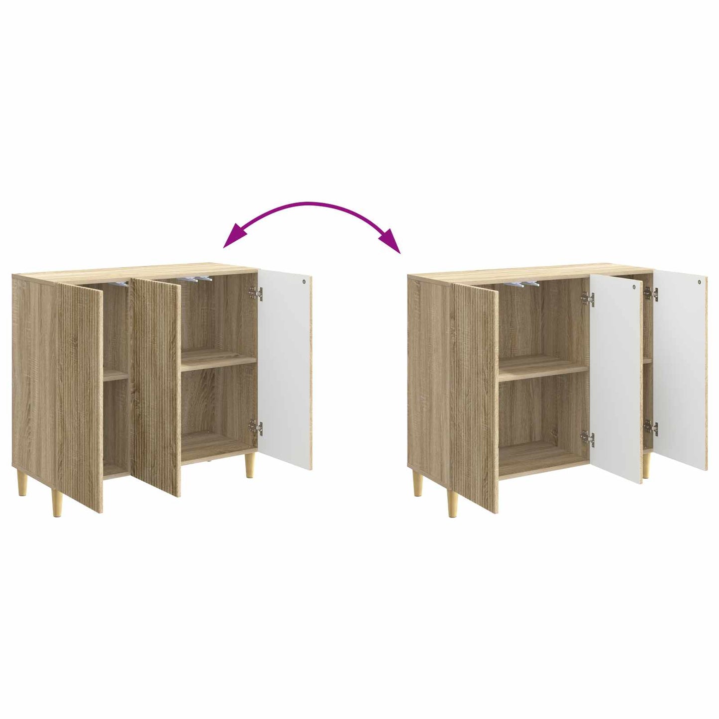 vidaXL Πλαϊνό γραφείο Sonoma Δρυς 89 x 34,5 x 80 εκ Επεξεργασμένο Ξύλο