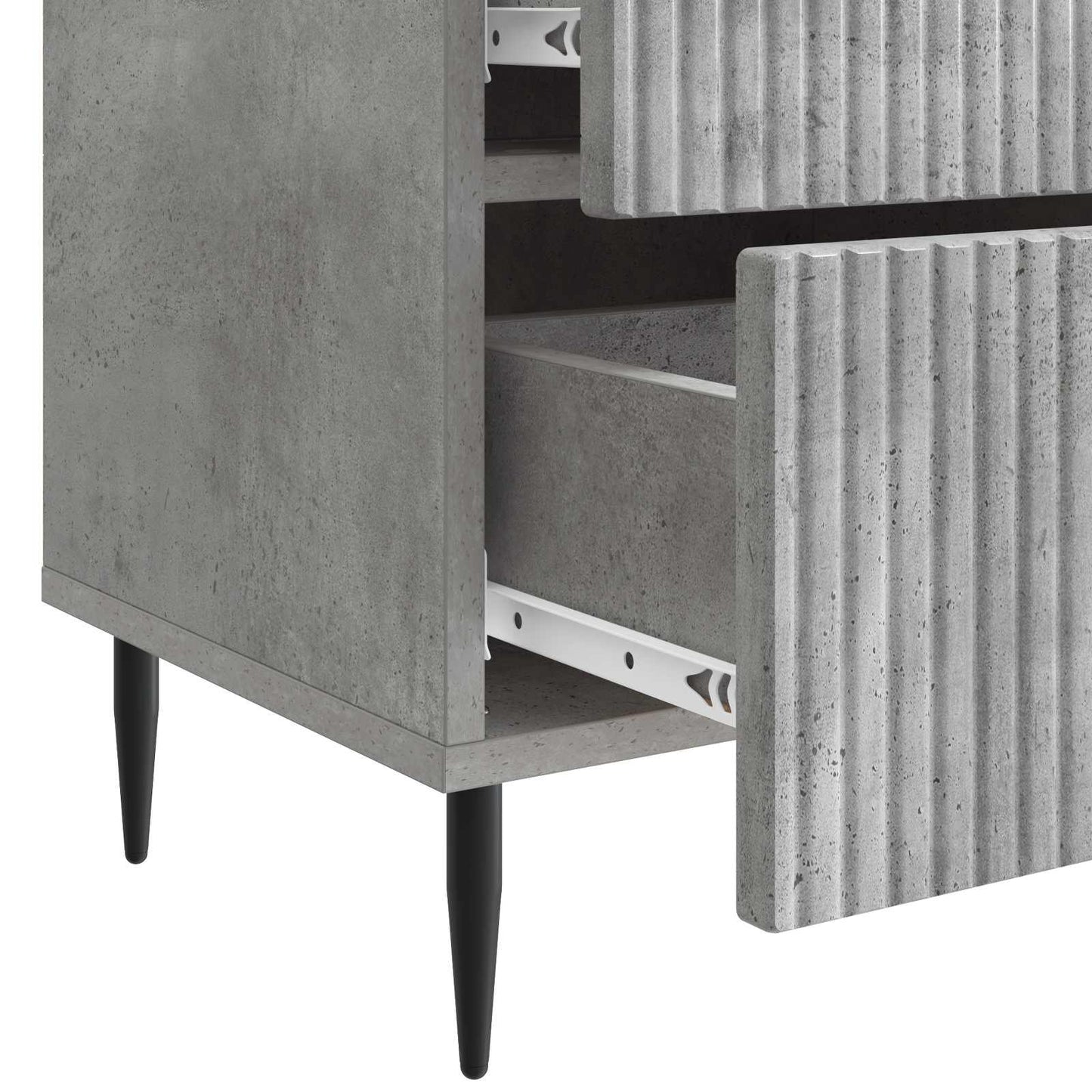 vidaXL Κομοδίνο 2 τμχ. Γκρι Σκυροδέματος 43 x 34,5 x 47,5 εκ