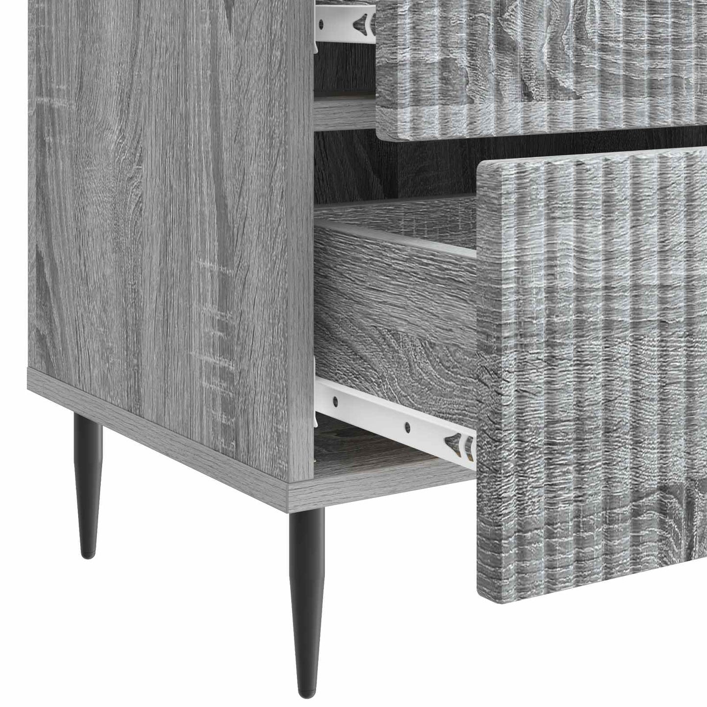 vidaXL Κομοδίνο 2 τμχ. Γκρι Sonoma 43 x 34,5 x 47,5 εκ