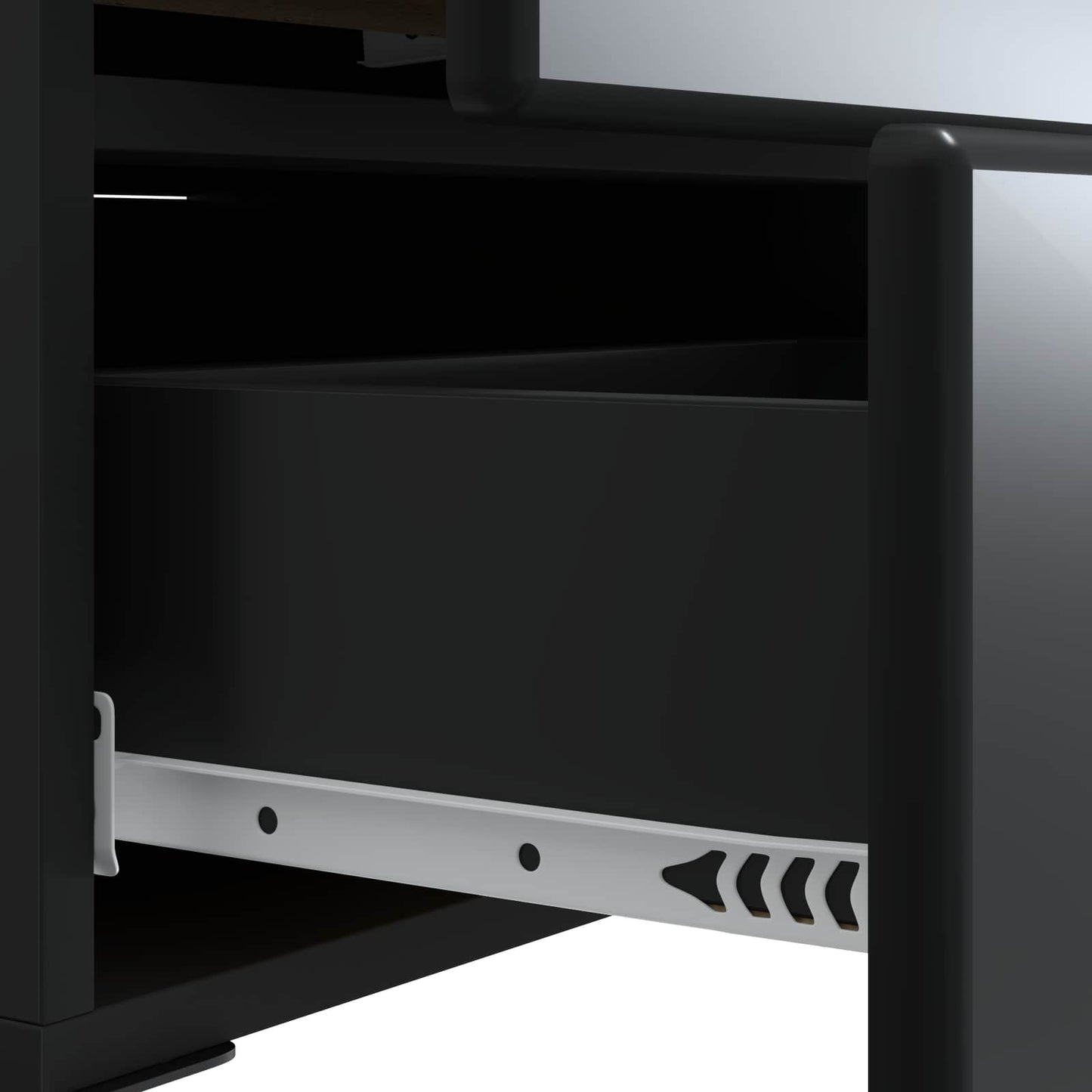 vidaXL Κομοδίνο 2 τμχ. Μαύρο 43 x 34,5 x 47,5 εκ Επεξεργασμένο Ξύλο