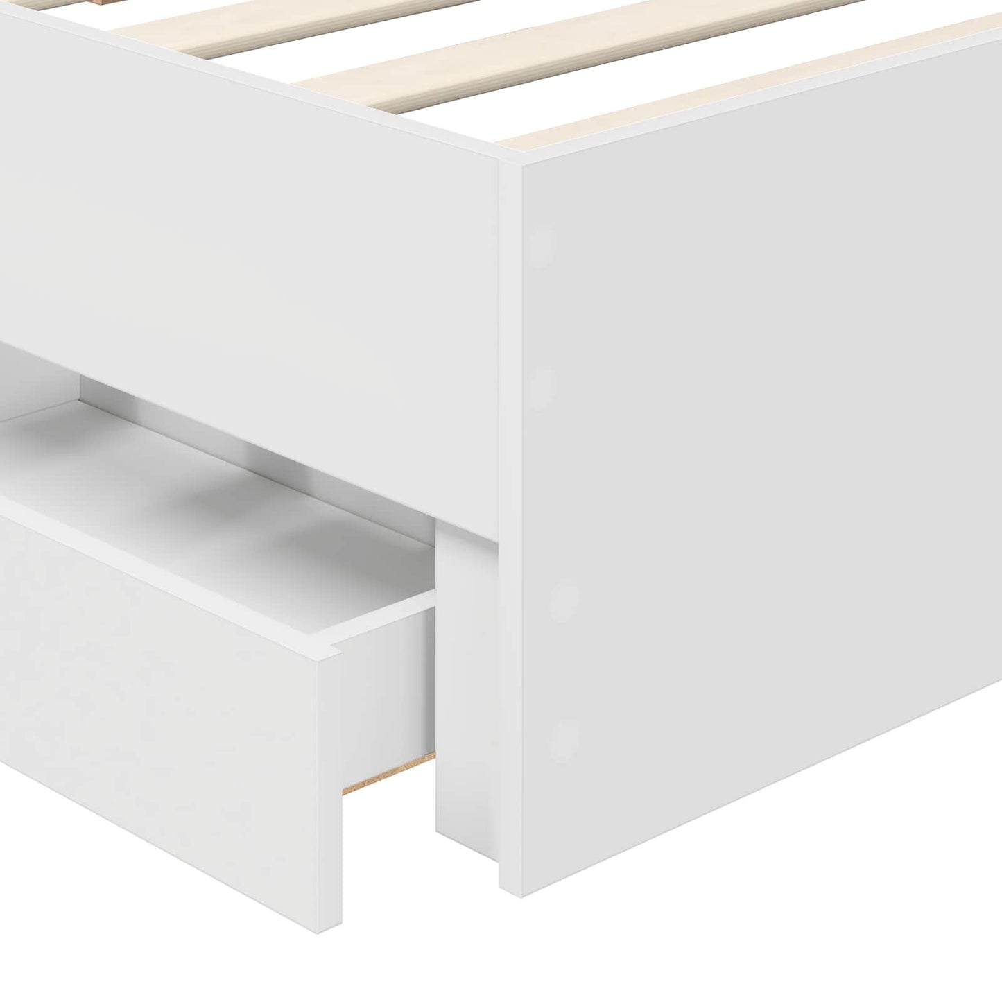 vidaXL Σκελετός Κρεβατιού Λευκό 75 x 190 cm Μηχανήματος Ξύλο
