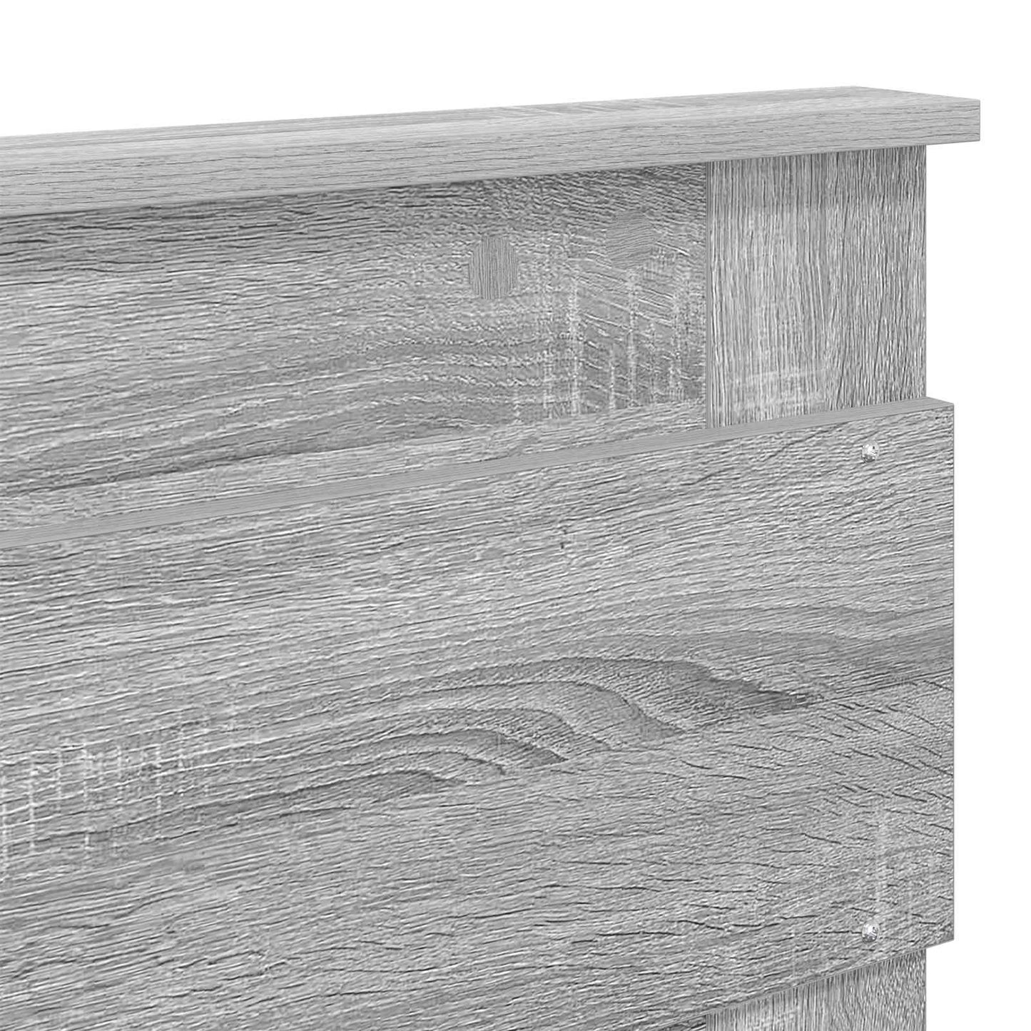 vidaXL Σκελετός Κρεβατιού Γκρι Sonoma 140 x 190 cm Επεξεργασμένο Ξύλο