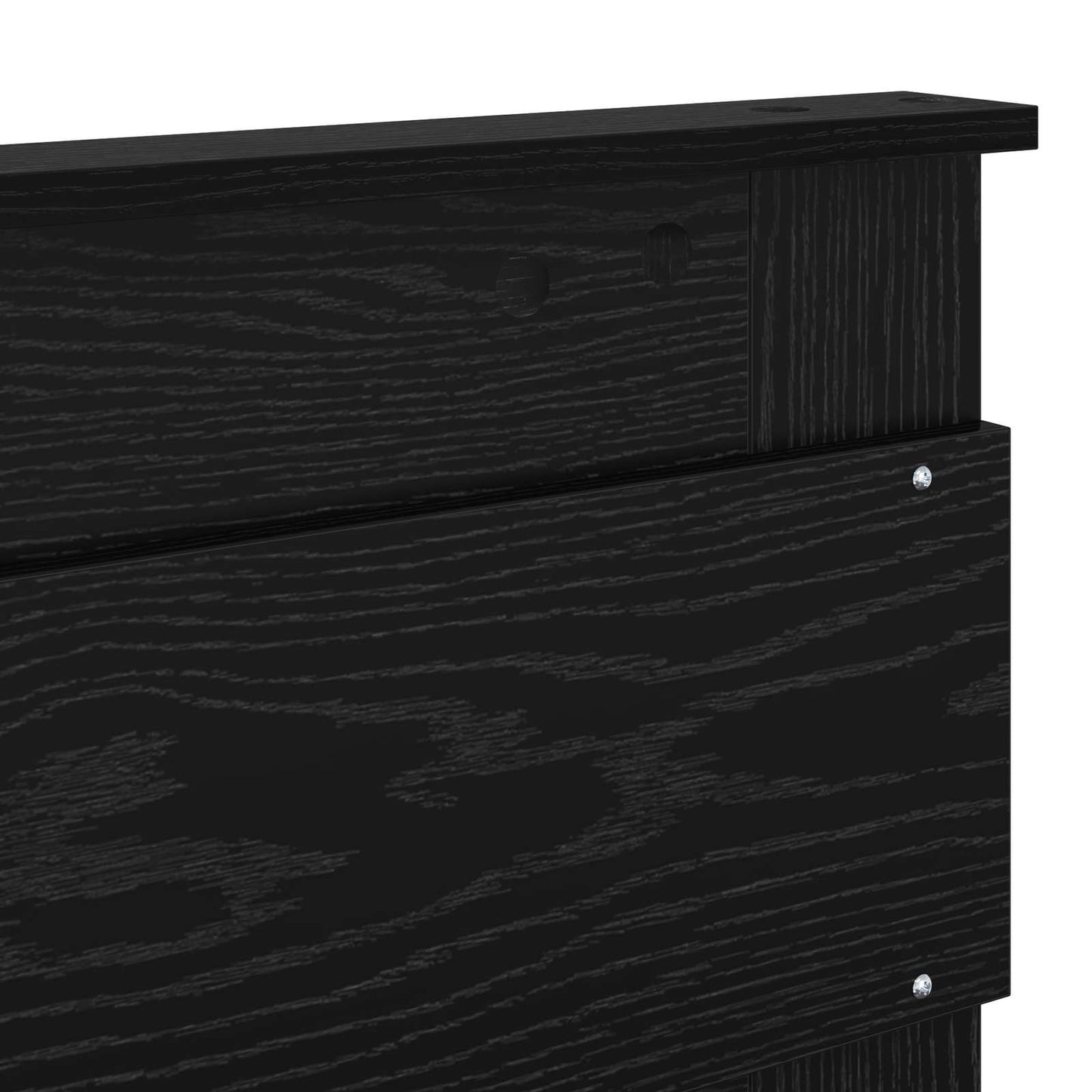 vidaXL Σκελετός Κρεβατιού Μαύρη Δρυς 135 x 190 cm Επεξεργασμένο Ξύλο