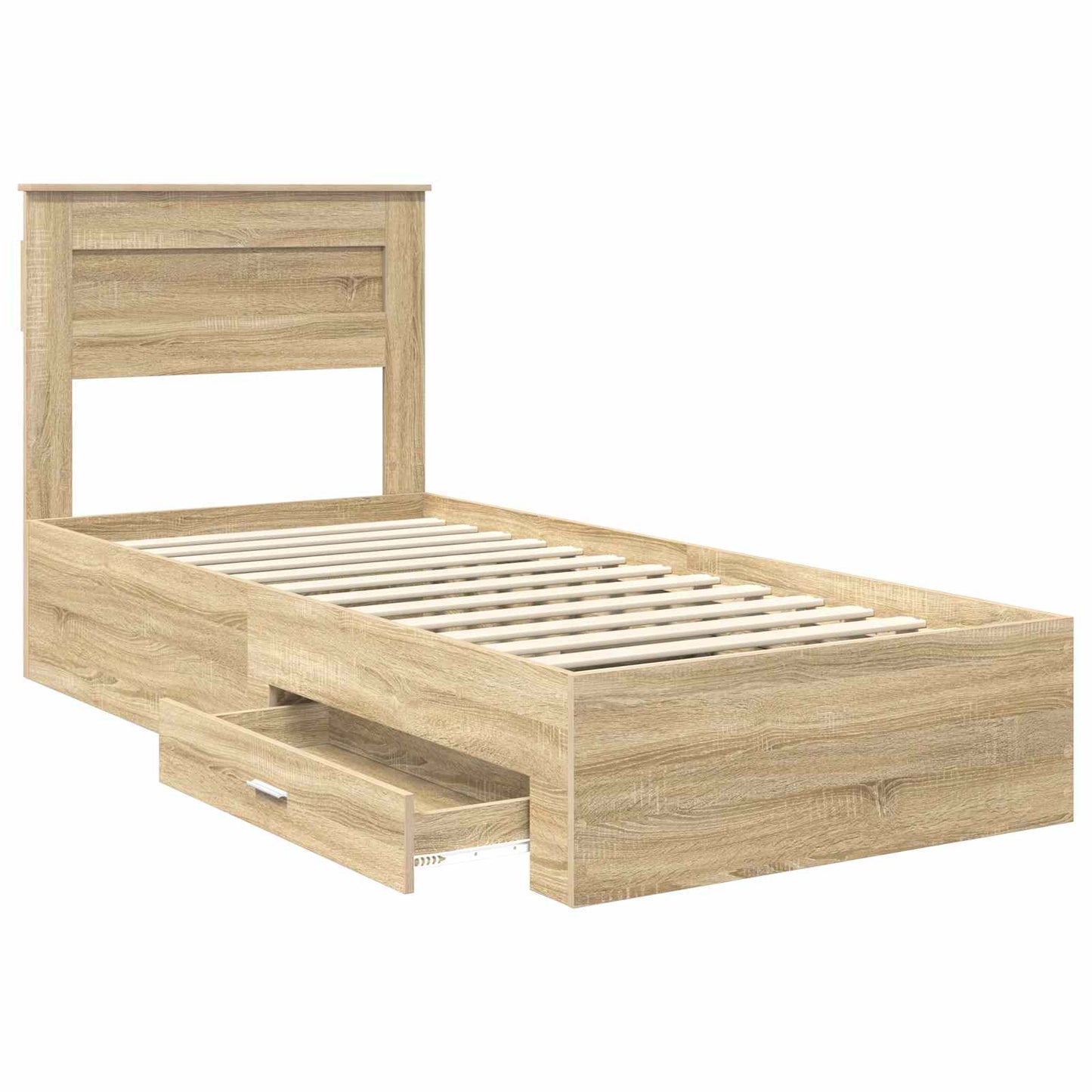 vidaXL Σκελετός Κρεβατιού Δρύς Sonoma 100 x 200 cm Επεξεργασμένο Ξύλο