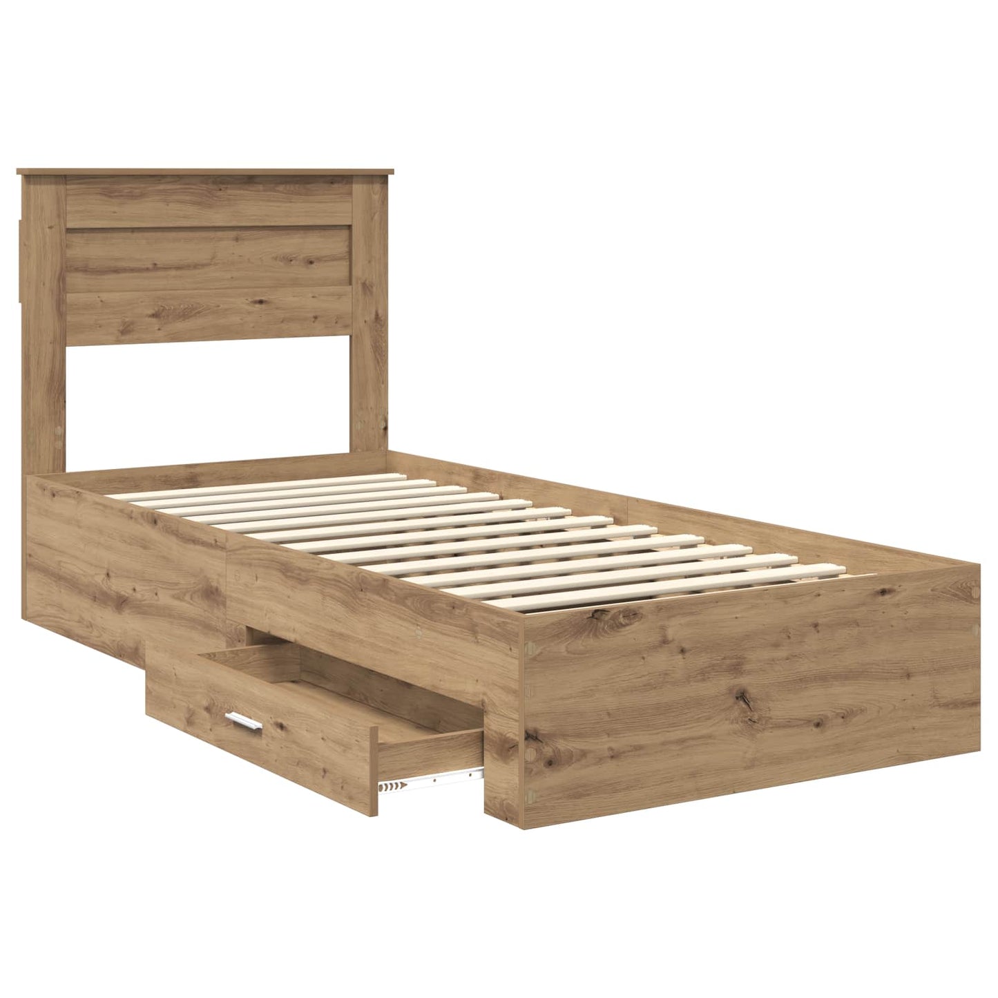 vidaXL Σκελετός Κρεβατιού Artisan Oak 100 x 200 cm Επεξεργασμένο Ξύλο
