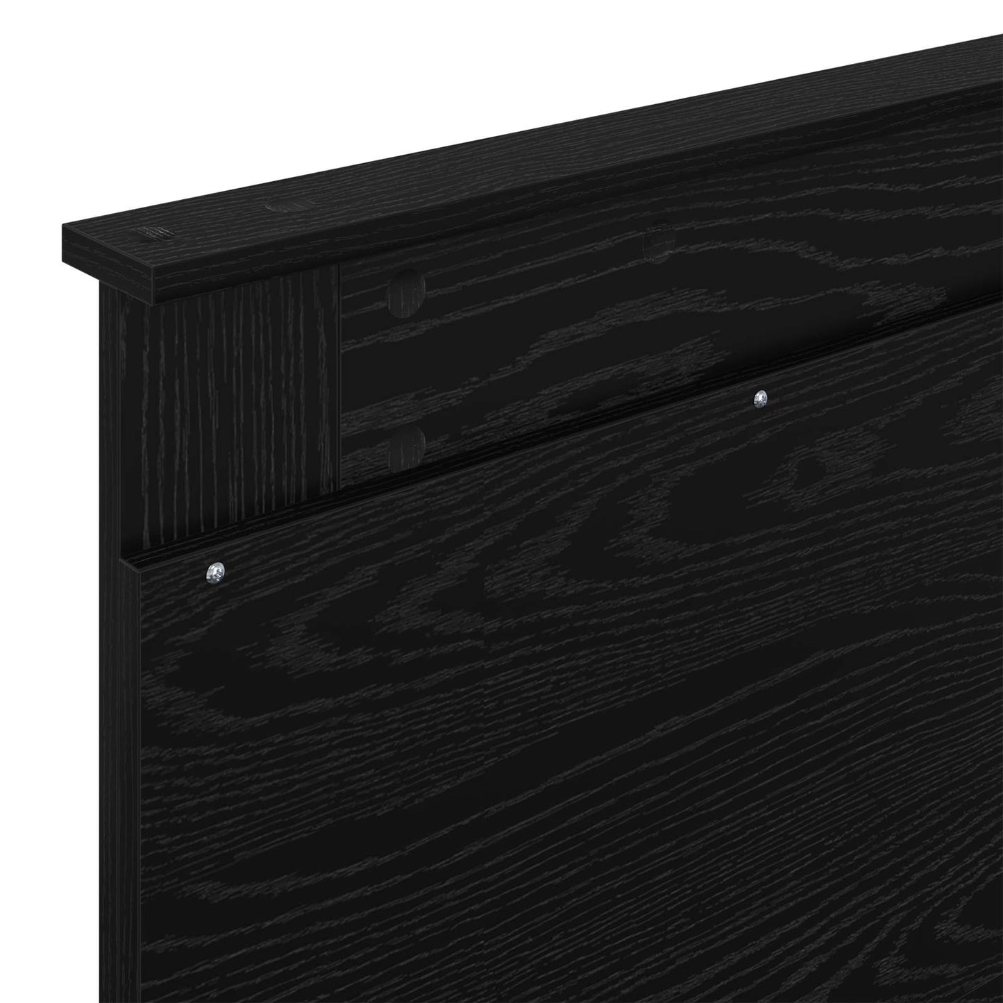 vidaXL Σκελετός Κρεβατιού Μαύρη Οξυά 90 x 190 cm Επεξεργασμένο Ξύλο