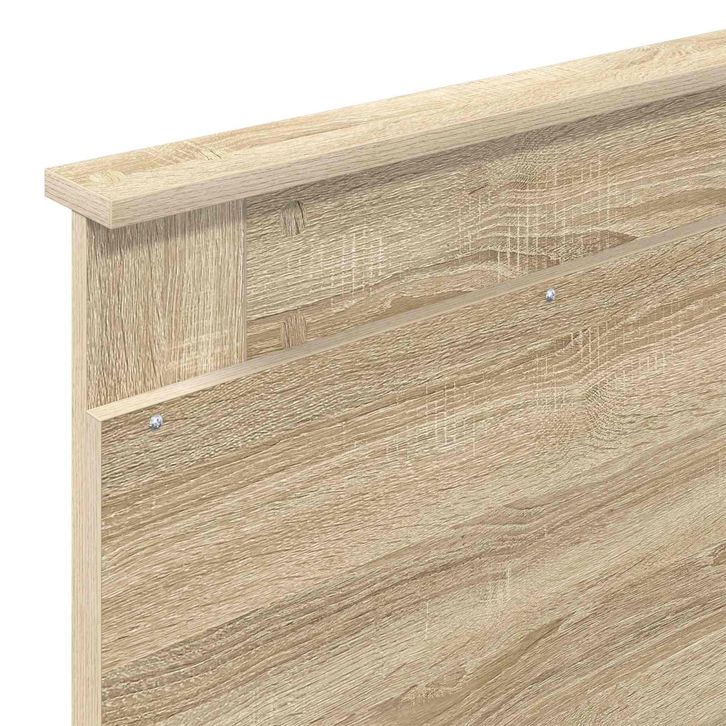 vidaXL Σκελετός Κρεβατιού Σονομά Δρύινο και Ασημί 75 x 190 cm