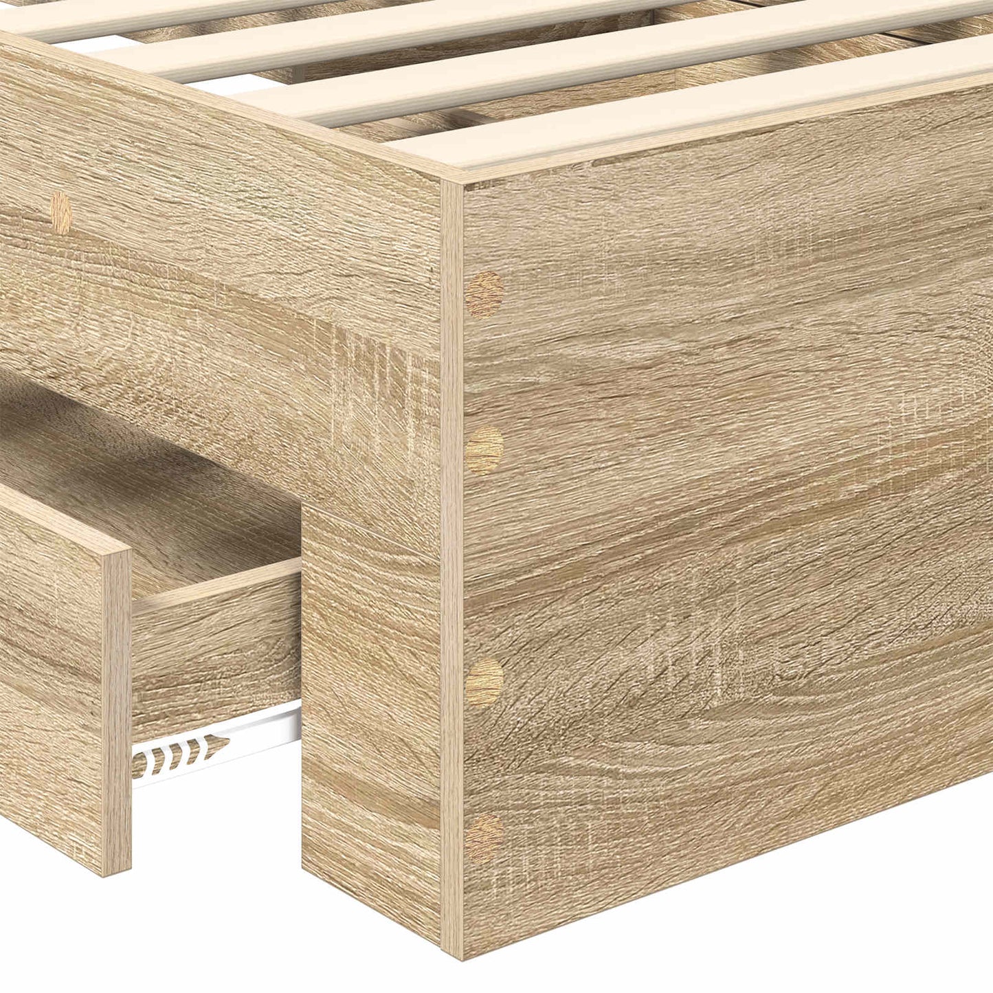 vidaXL Σκελετός Κρεβατιού Sonoma Δρυς 90 x 190 cm Επεξεργασμένο Ξύλο