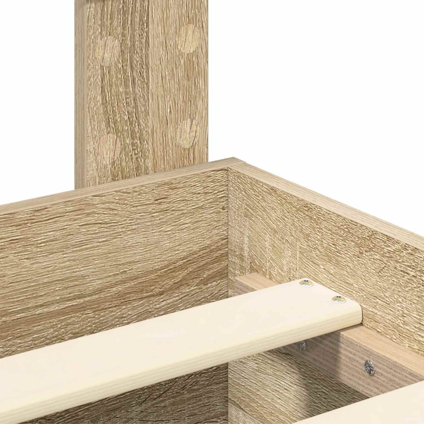 vidaXL Σκελετός Κρεβατιού Δρύς Sonoma 150 x 200 cm Επεξεργασμένο ξύλο