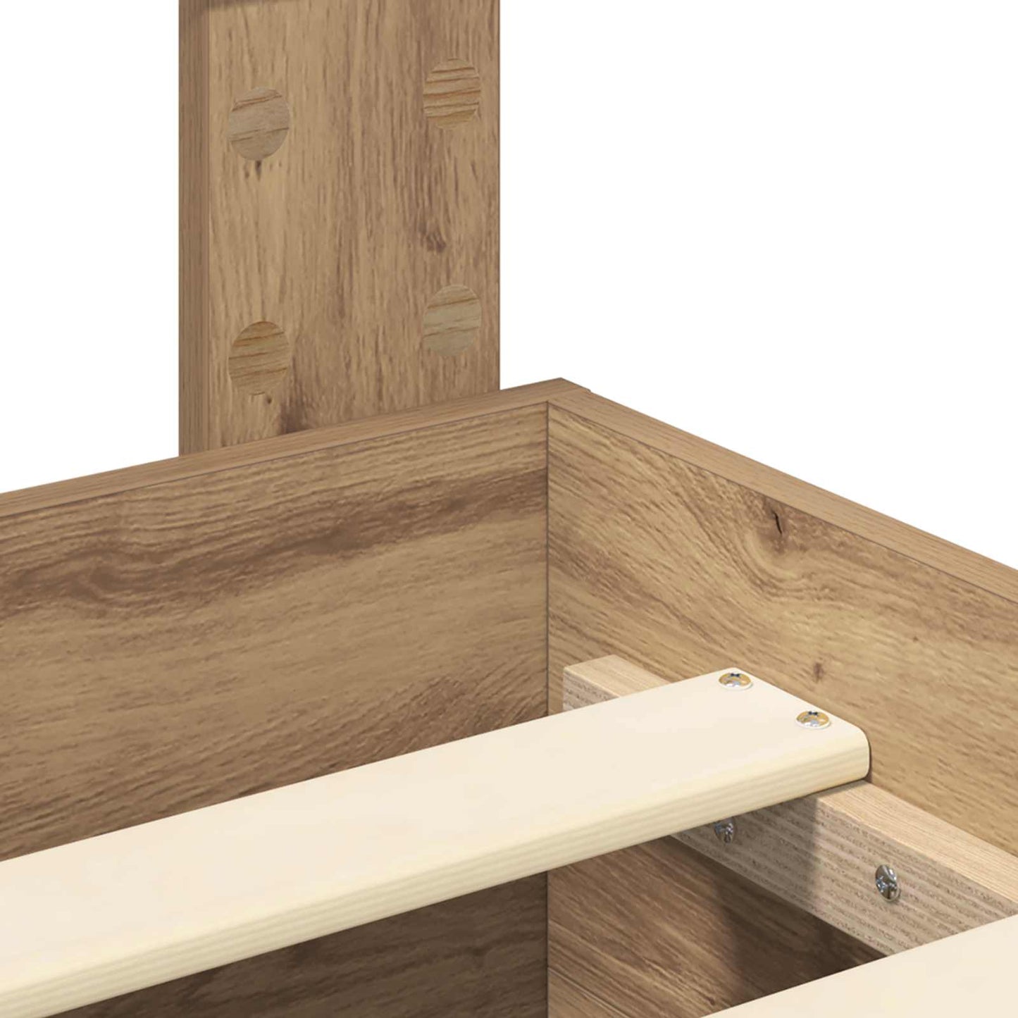vidaXL Σκελετός Κρεβατιού Artisan Oak 135 x 190 cm Επεξεργασμένο ξύλο