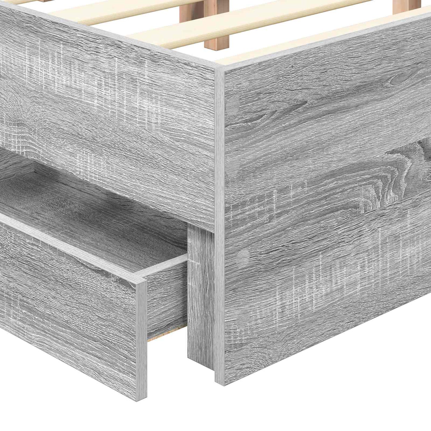 vidaXL Σκελετός Κρεβατιού Γκρίζο Σονομα 160 x 200 cm Μηχανήματος Ξύλο
