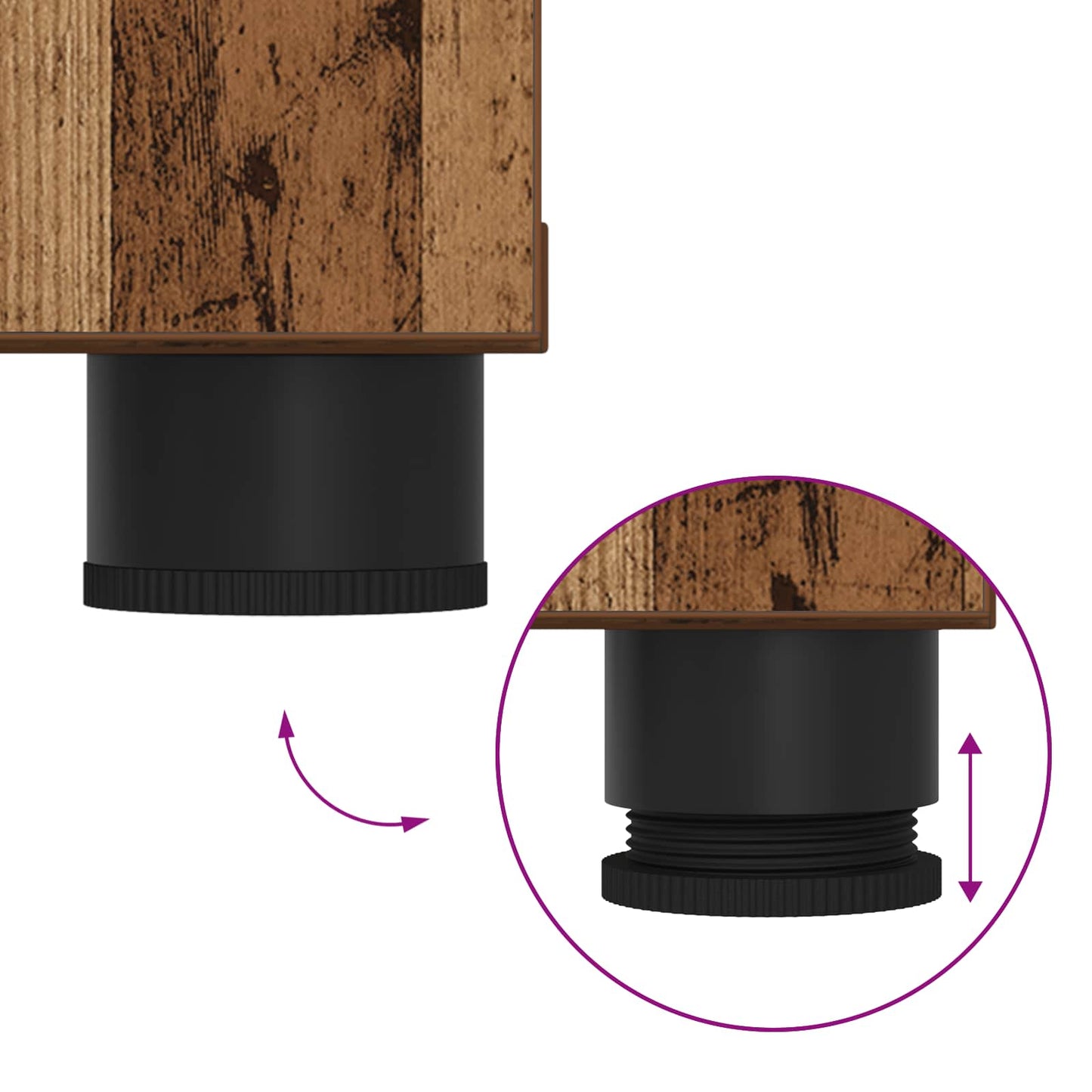 vidaXL Παγκάκι Χαλωρίου με μαξιλάρι Παλιό ξύλο 80 x 38 x 46 εκ