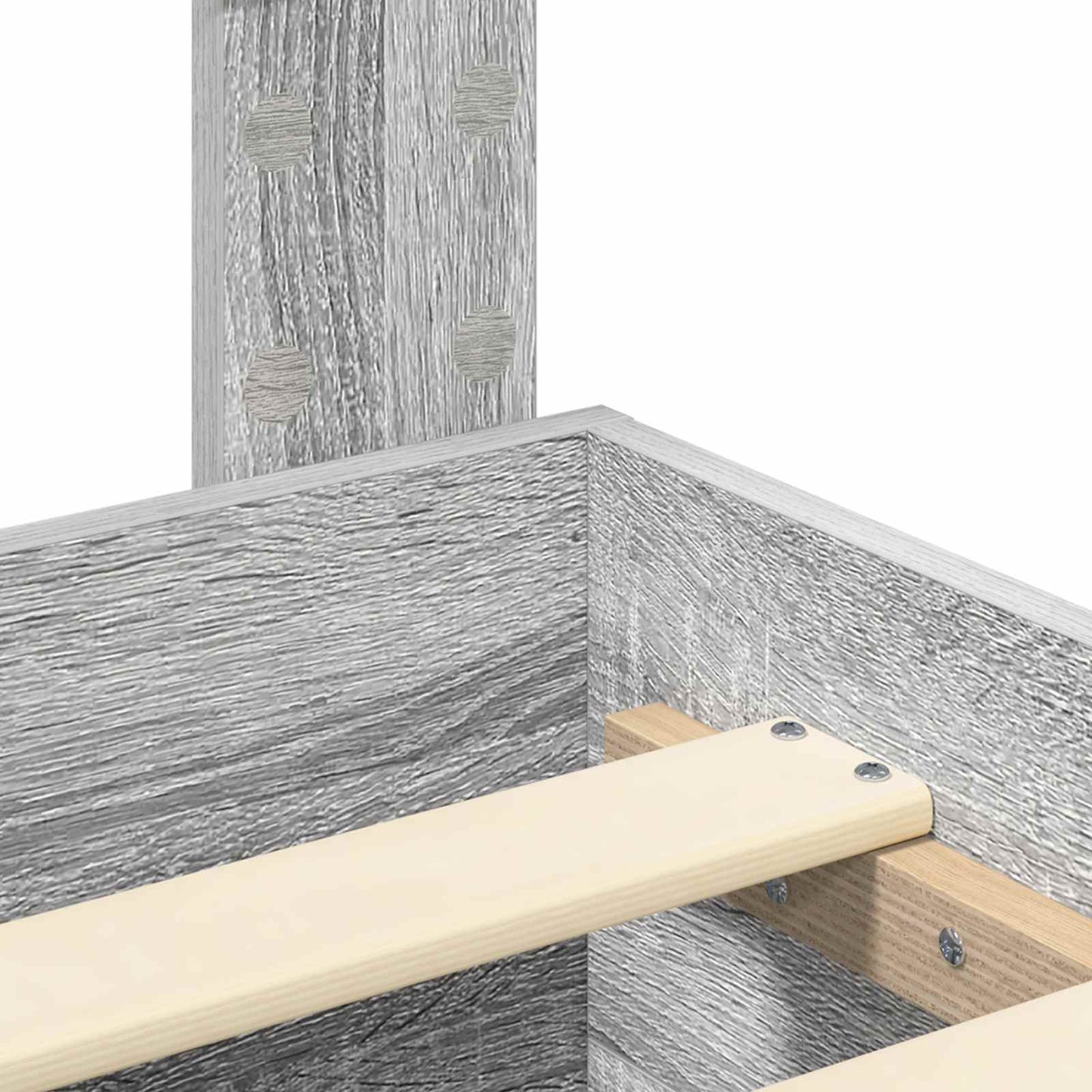 vidaXL Σκελετός Κρεβατιού με κεφαλάρι Γκρίζο Σονομα 140 x 190 cm