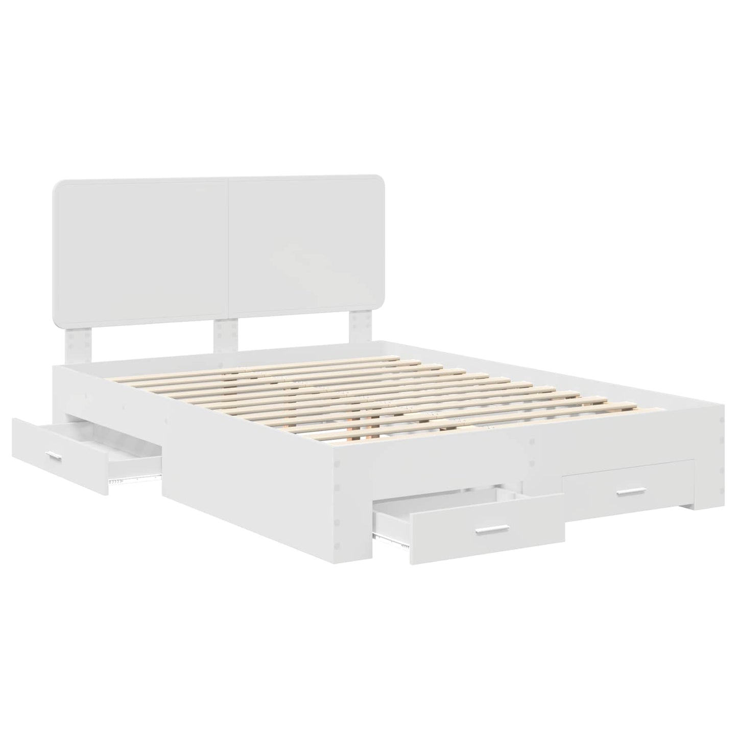 vidaXL Σκελετός Κρεβατιού Λευκό 160 x 200 cm Επεξεργασμένο ξύλο