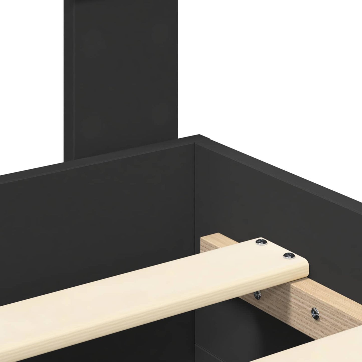 vidaXL Σκελετός Κρεβατιού Μαύρο 140 x 190 cm Επεξεργασμένο ξύλο