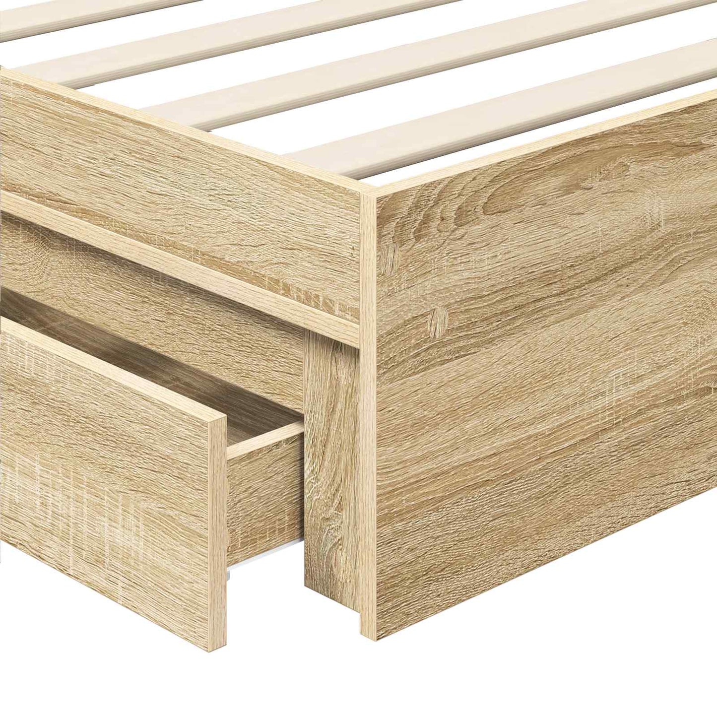 vidaXL Κρεβάτι Αποθήκης Δρύς Sonoma 90 x 190 cm Επεξεργασμένο ξύλο