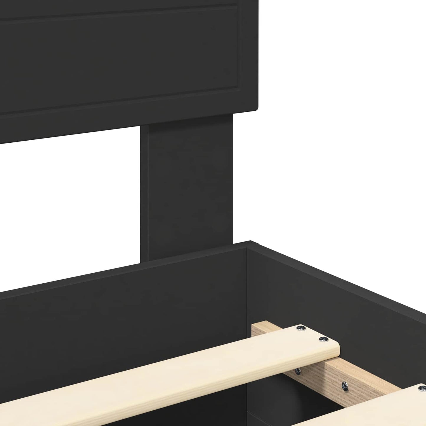 vidaXL Σκελετός Κρεβατιού Μαύρο 140 x 190 cm Επεξεργασμένο ξύλο
