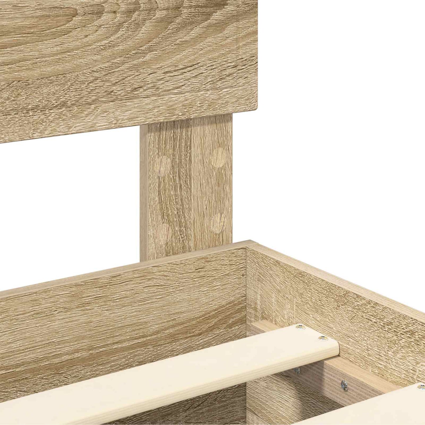 vidaXL Σκελετός Κρεβατιού Δρύς Sonoma 140 x 190 cm Επεξεργασμένο ξύλο