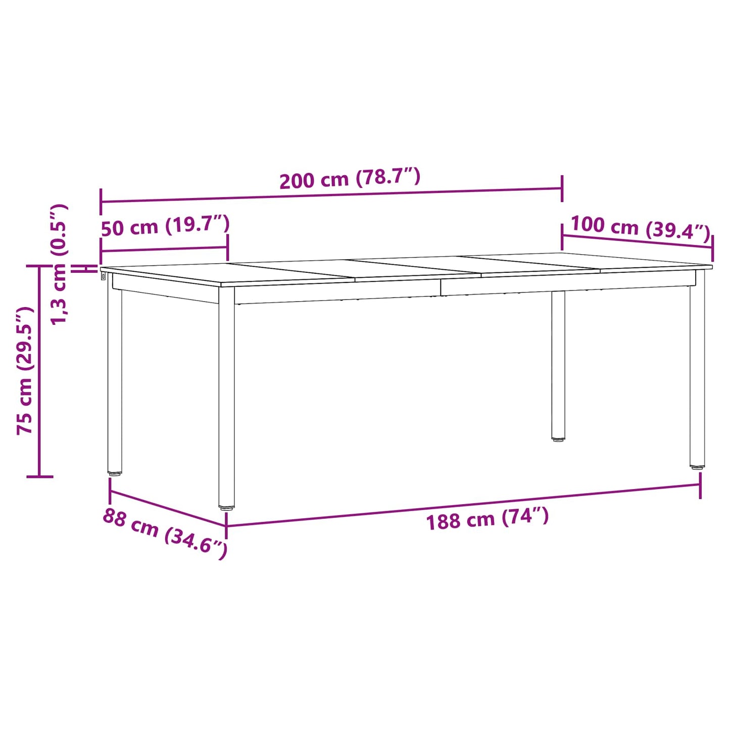vidaXL Τραπεζαρίες Επεξεργασμένο ξύλο