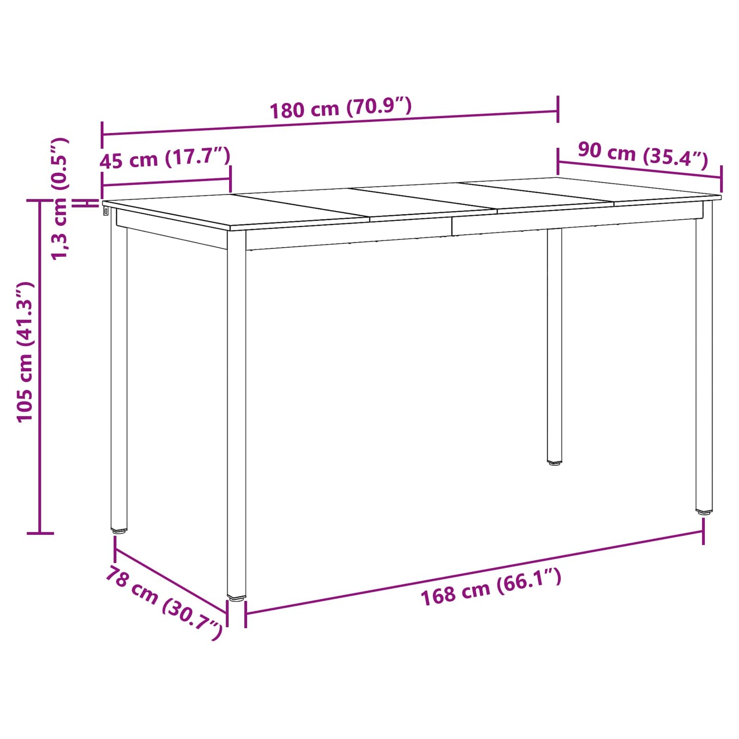 vidaXL Τραπεζαρίες Επεξεργασμένο ξύλο