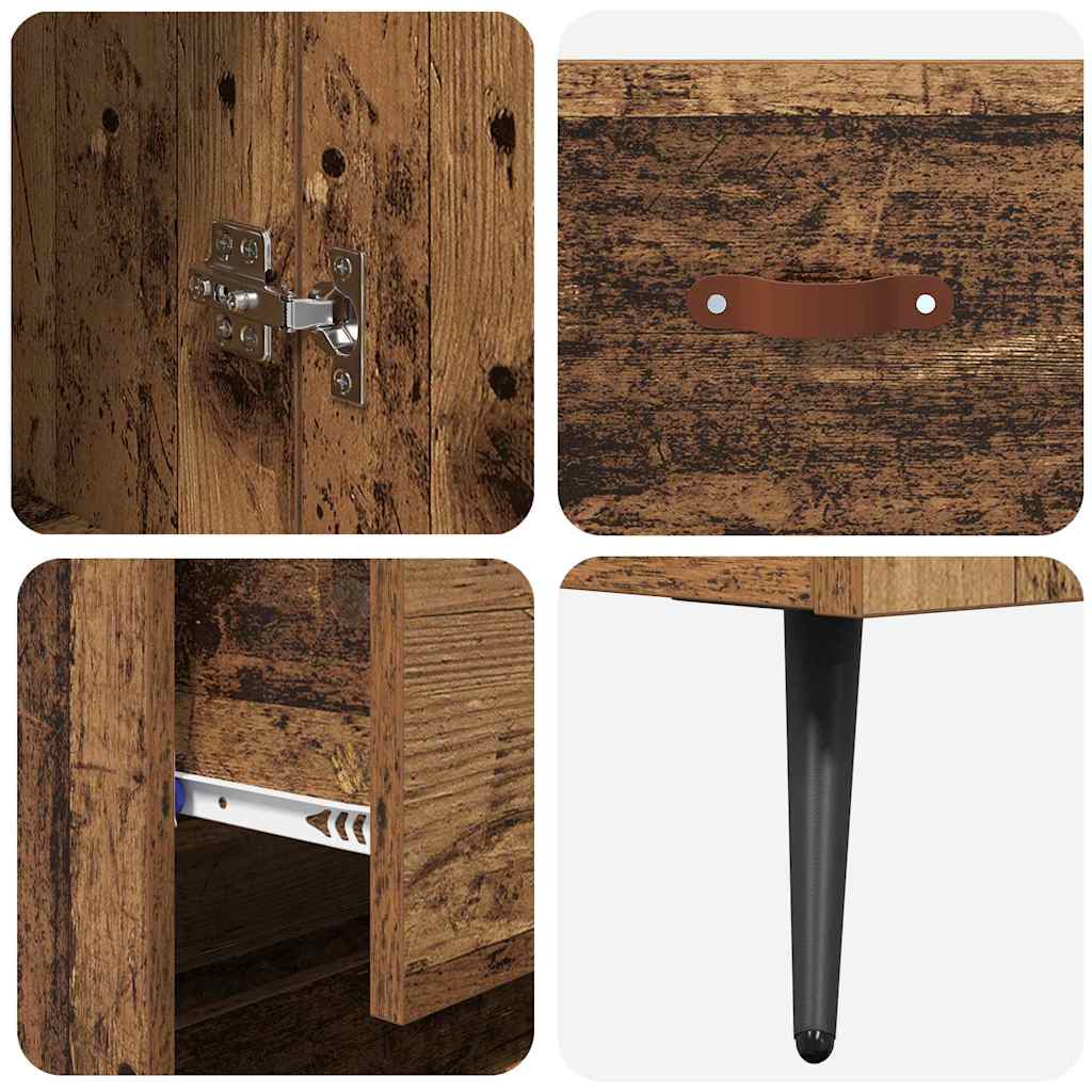 vidaXL Highboard Παλιό Ξύλο 69,5 x 34 x 180 εκ. Επεξεργασμένο ξύλο