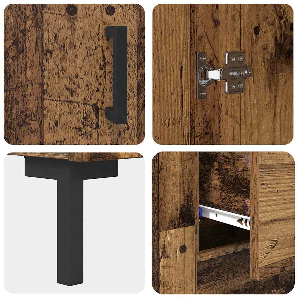 vidaXL Highboard Παλιό Ξύλο 69,5 x 34 x 180 εκ. Επεξεργασμένο ξύλο