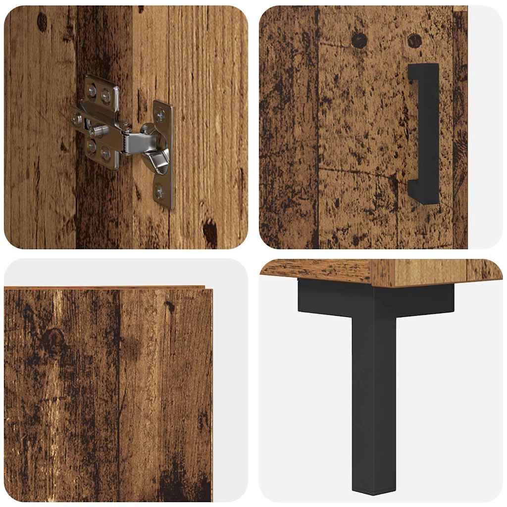 vidaXL Highboard Παλιό Ξύλο 34,5 x 34 x 180 εκ. Επεξεργασμένο ξύλο