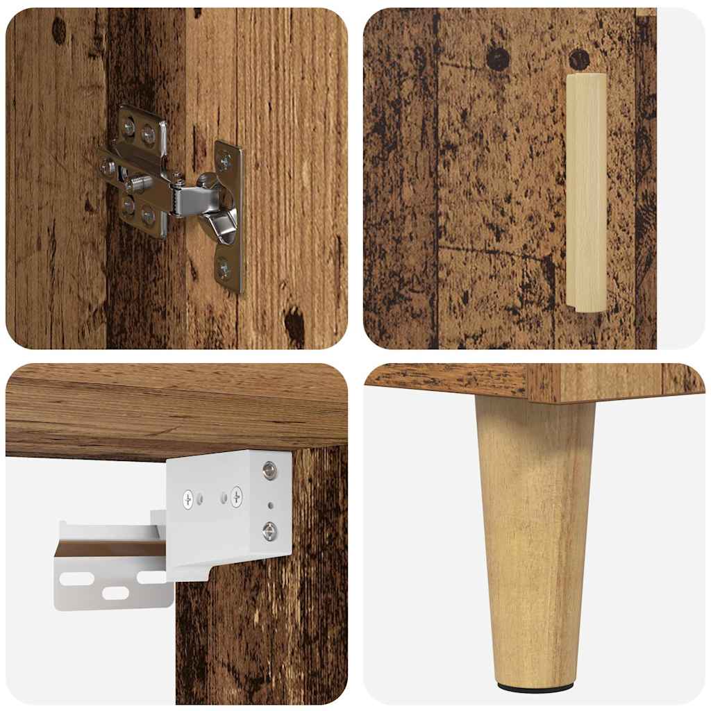 vidaXL Highboard Παλιό Ξύλο 69,5 x 34 x 180 εκ. Επεξεργασμένο ξύλο