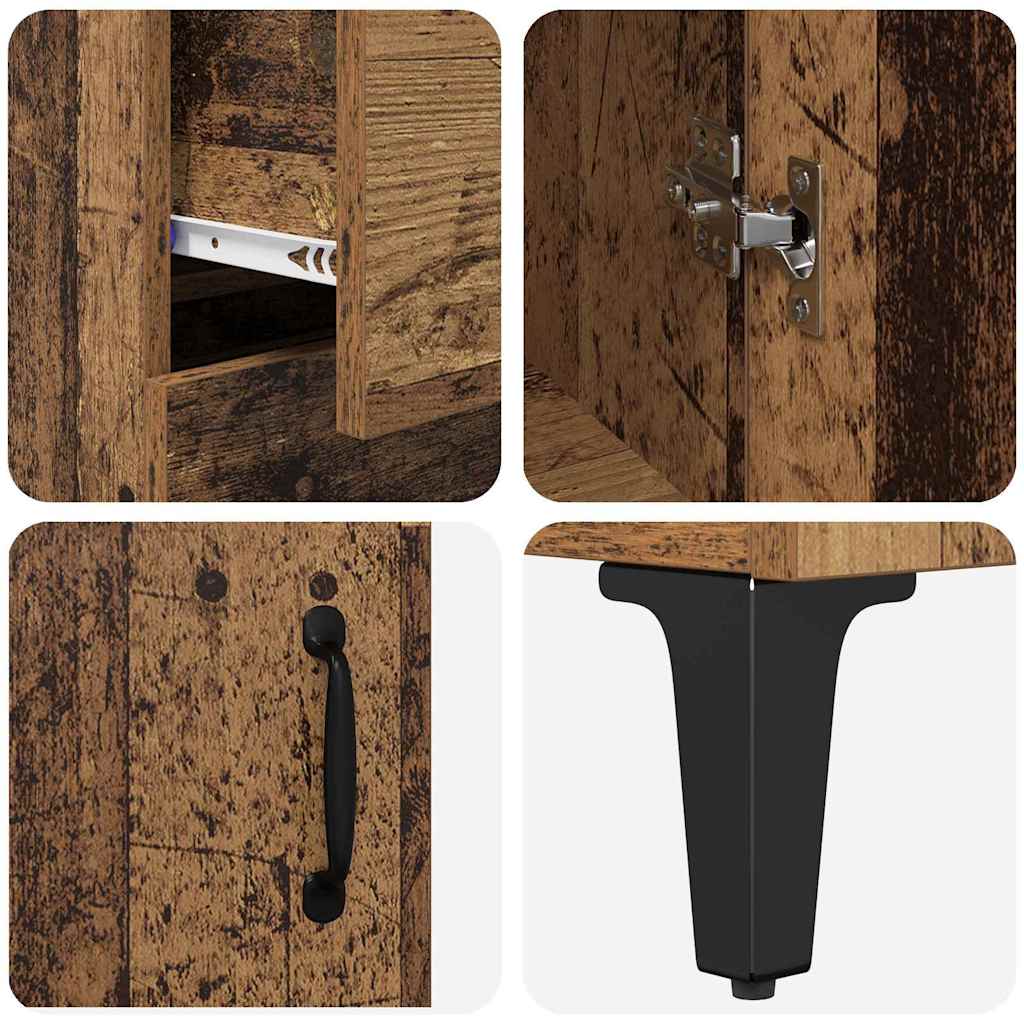 vidaXL Highboard Παλιό Ξύλο 69,5 x 34 x 180 εκ. Επεξεργασμένο ξύλο